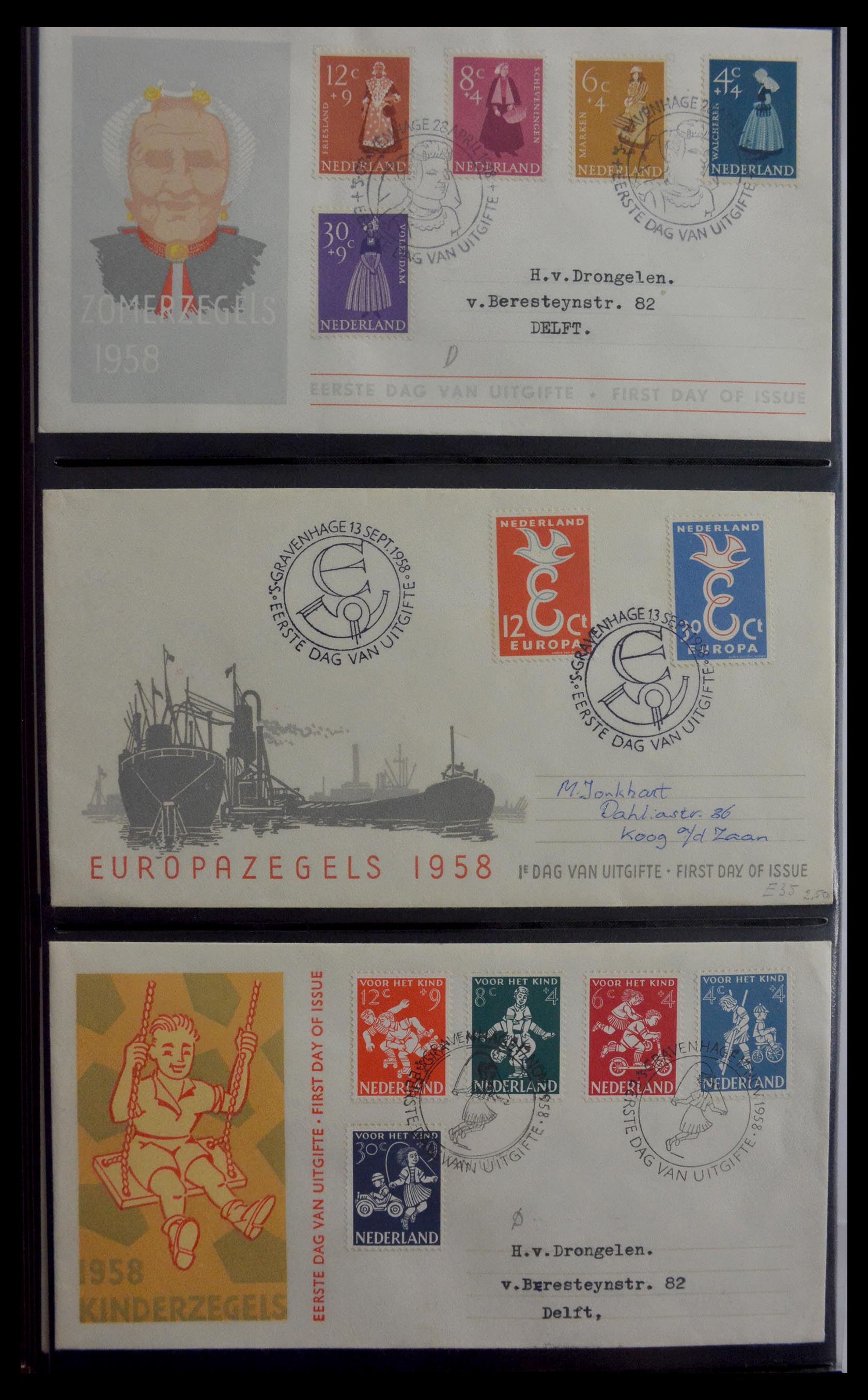 28947 011 - 28947 Netherlands FDC's 1950-1973.
