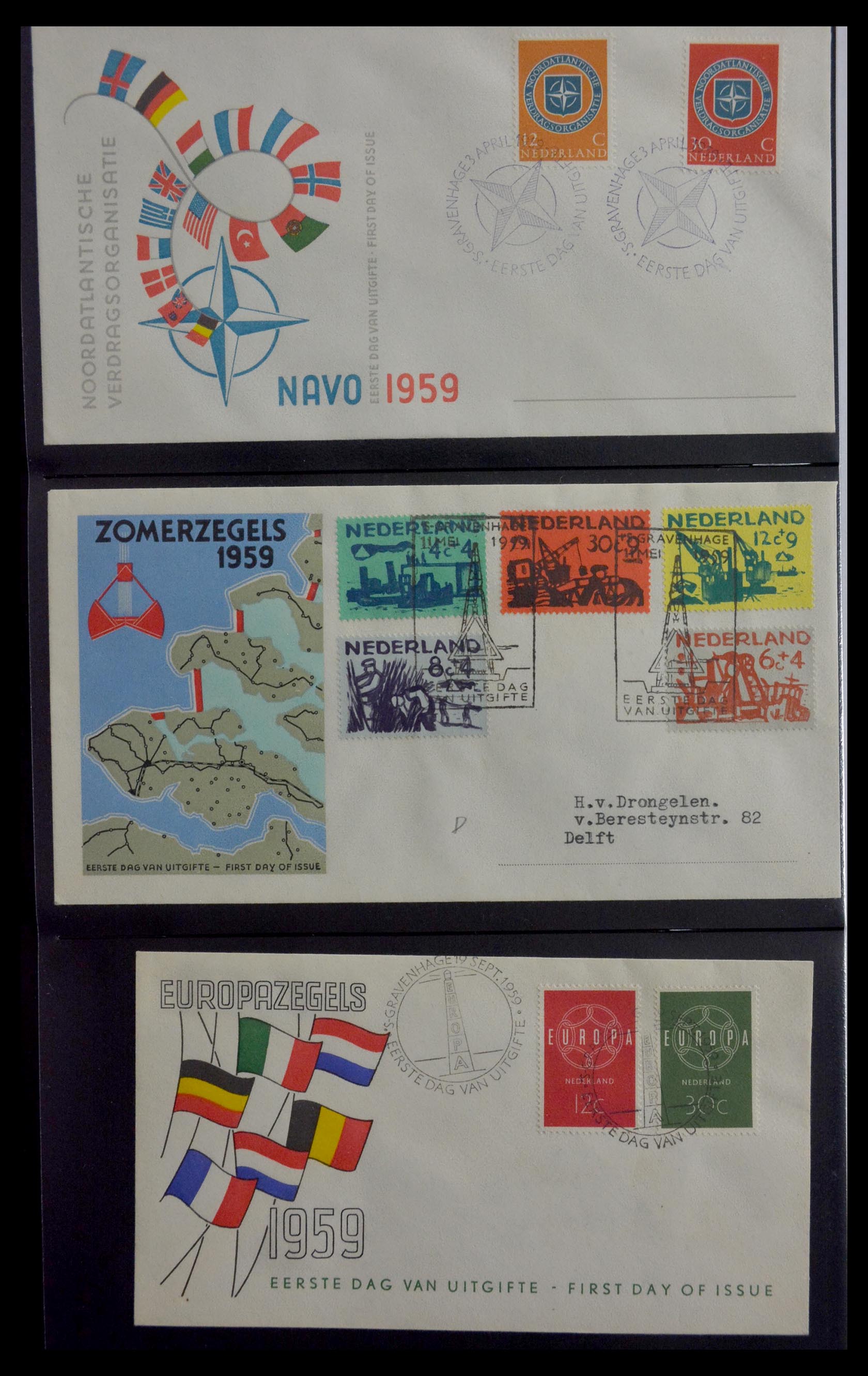 28947 012 - 28947 Netherlands FDC's 1950-1973.