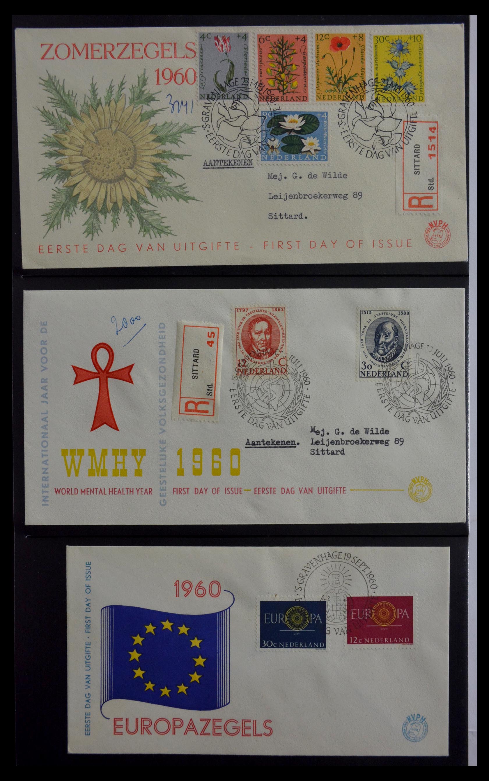 28947 014 - 28947 Netherlands FDC's 1950-1973.
