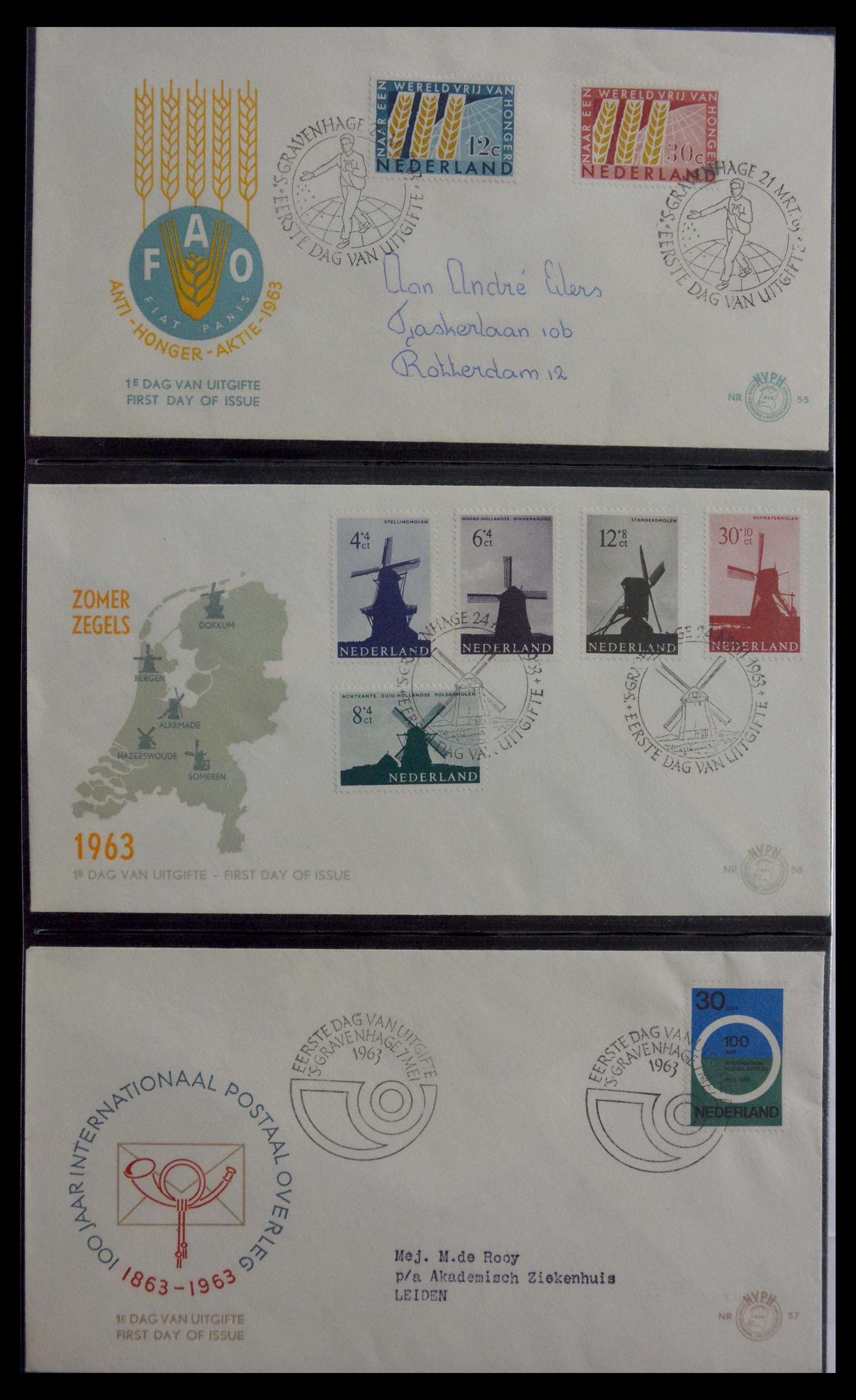 28947 018 - 28947 Netherlands FDC's 1950-1973.