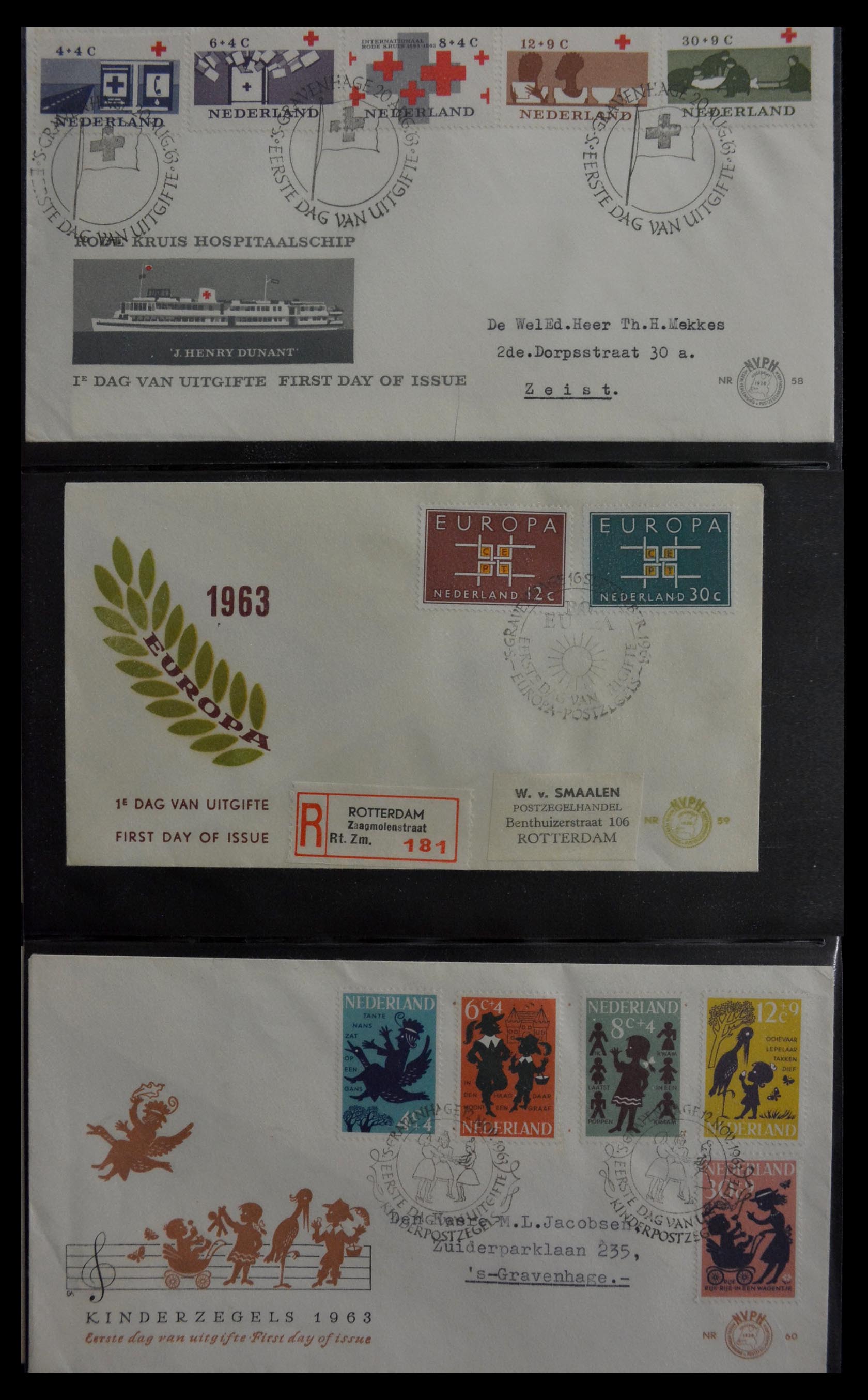 28947 019 - 28947 Netherlands FDC's 1950-1973.
