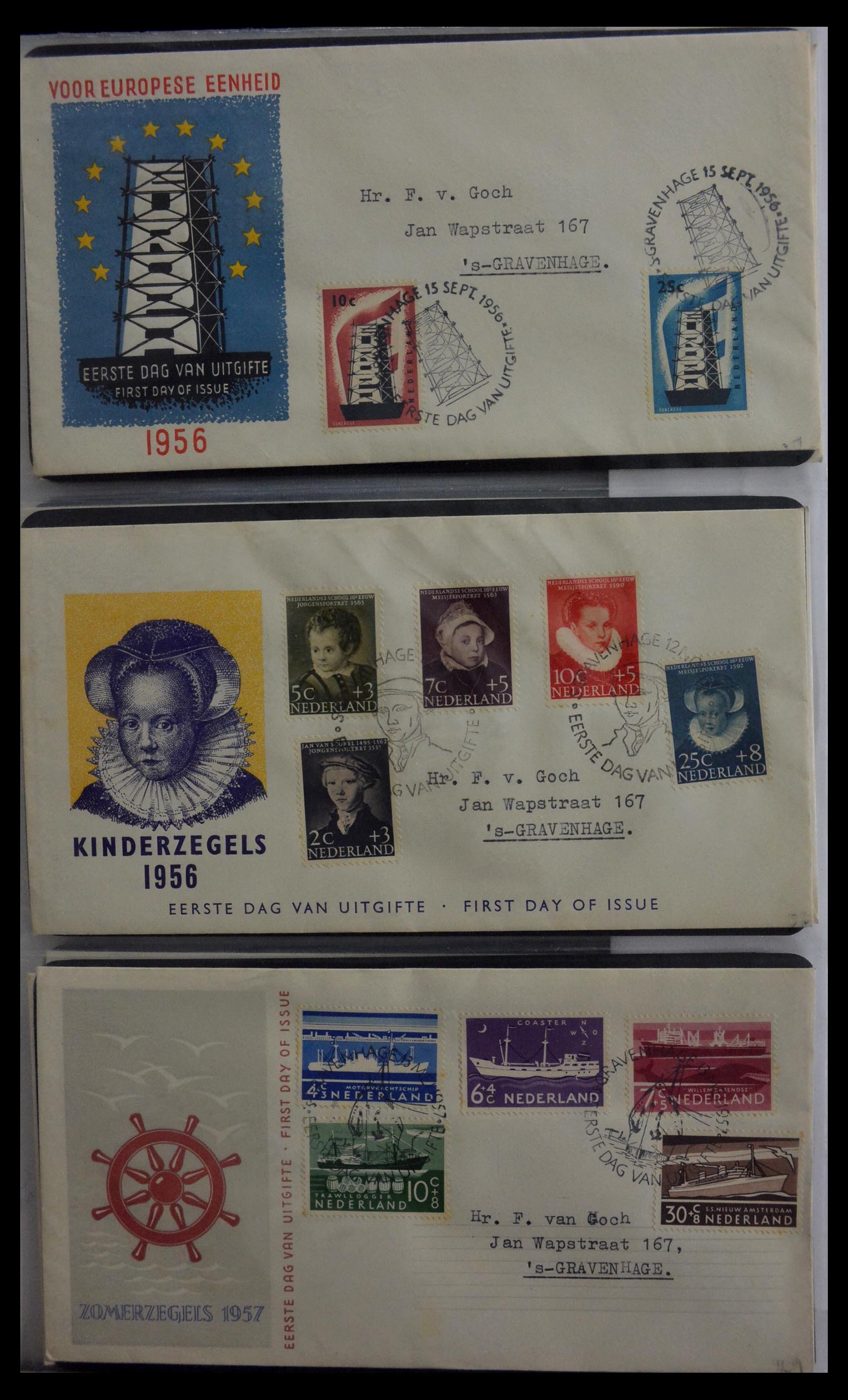 28948 009 - 28948 Netherlands FDC's 1951-1980.