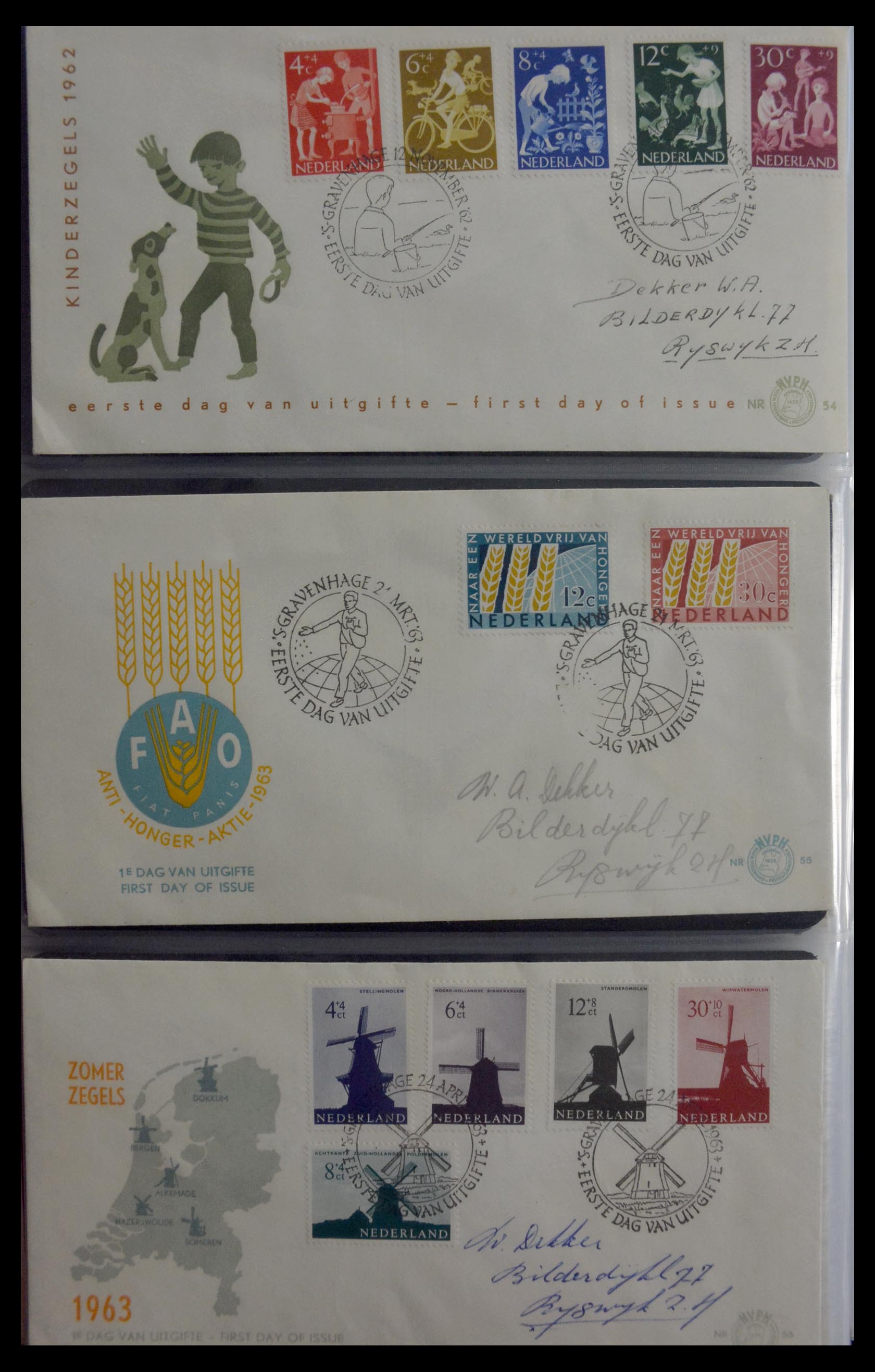 28948 018 - 28948 Netherlands FDC's 1951-1980.