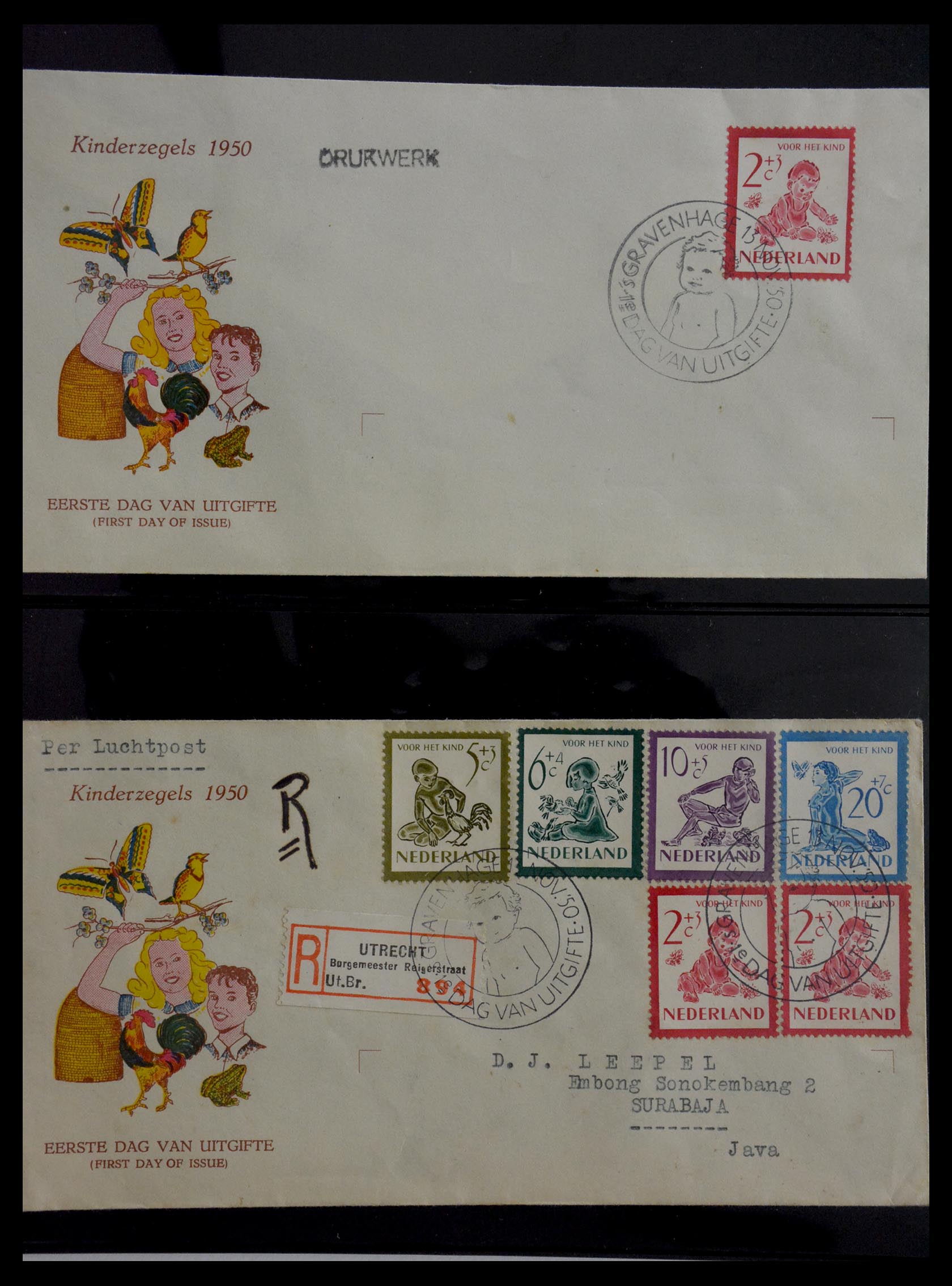 28949 002 - 28949 Netherlands FDC's 1950-1959.
