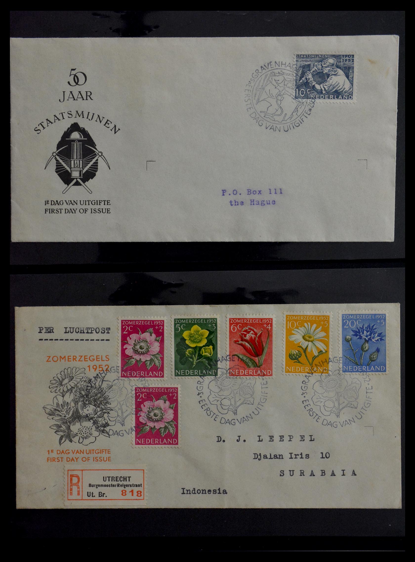 28949 003 - 28949 Netherlands FDC's 1950-1959.