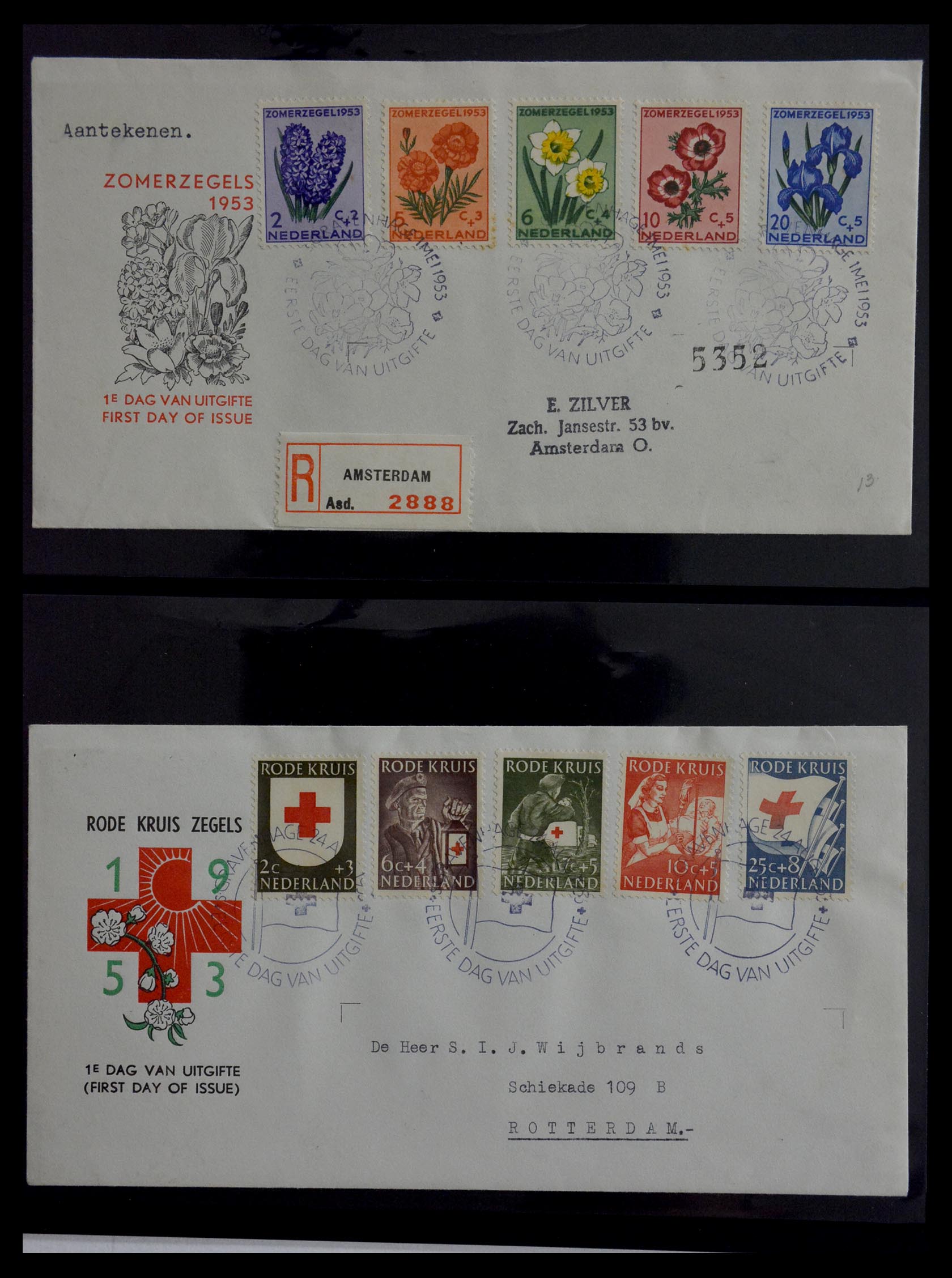 28949 006 - 28949 Netherlands FDC's 1950-1959.