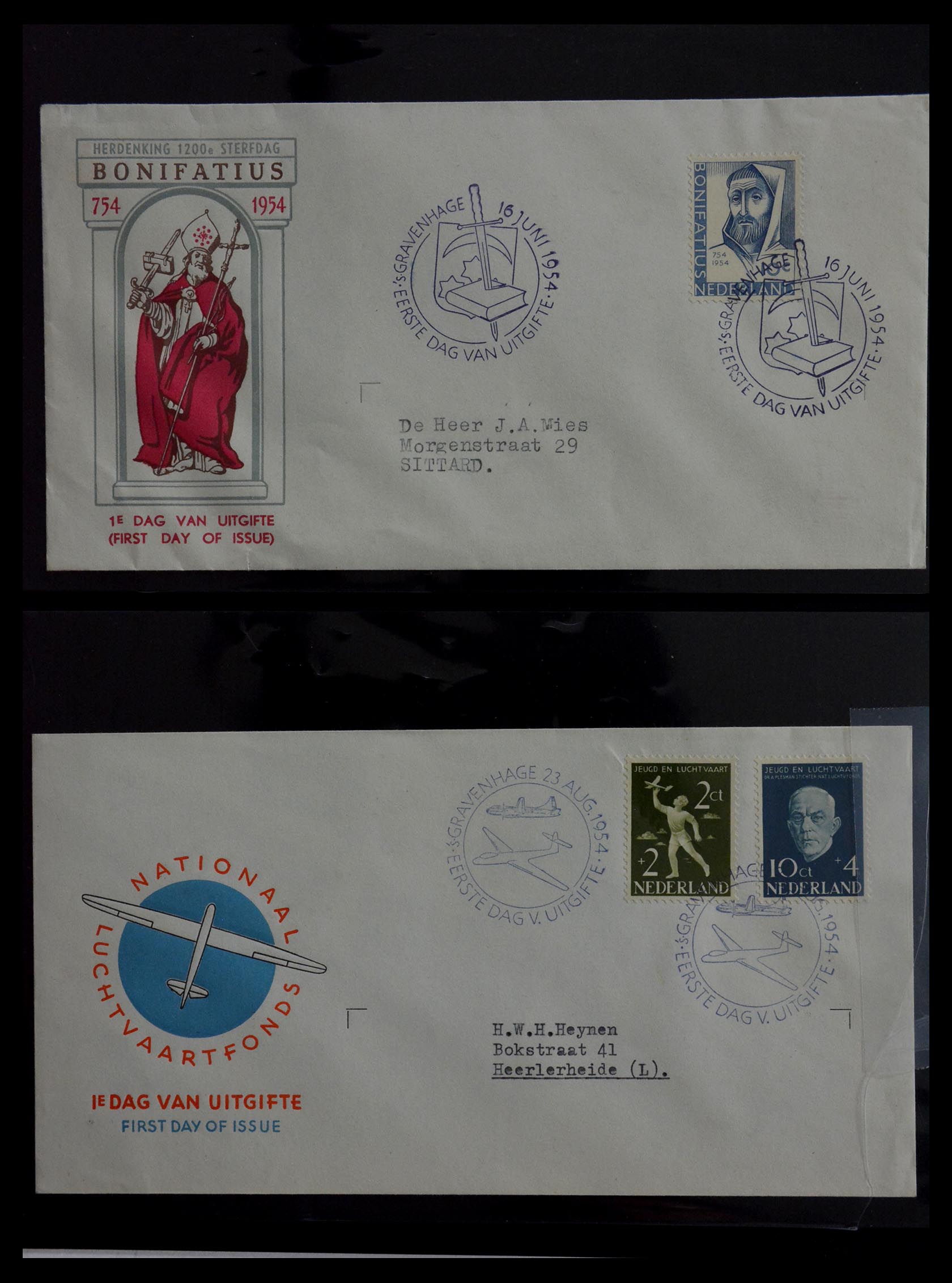 28949 008 - 28949 Netherlands FDC's 1950-1959.