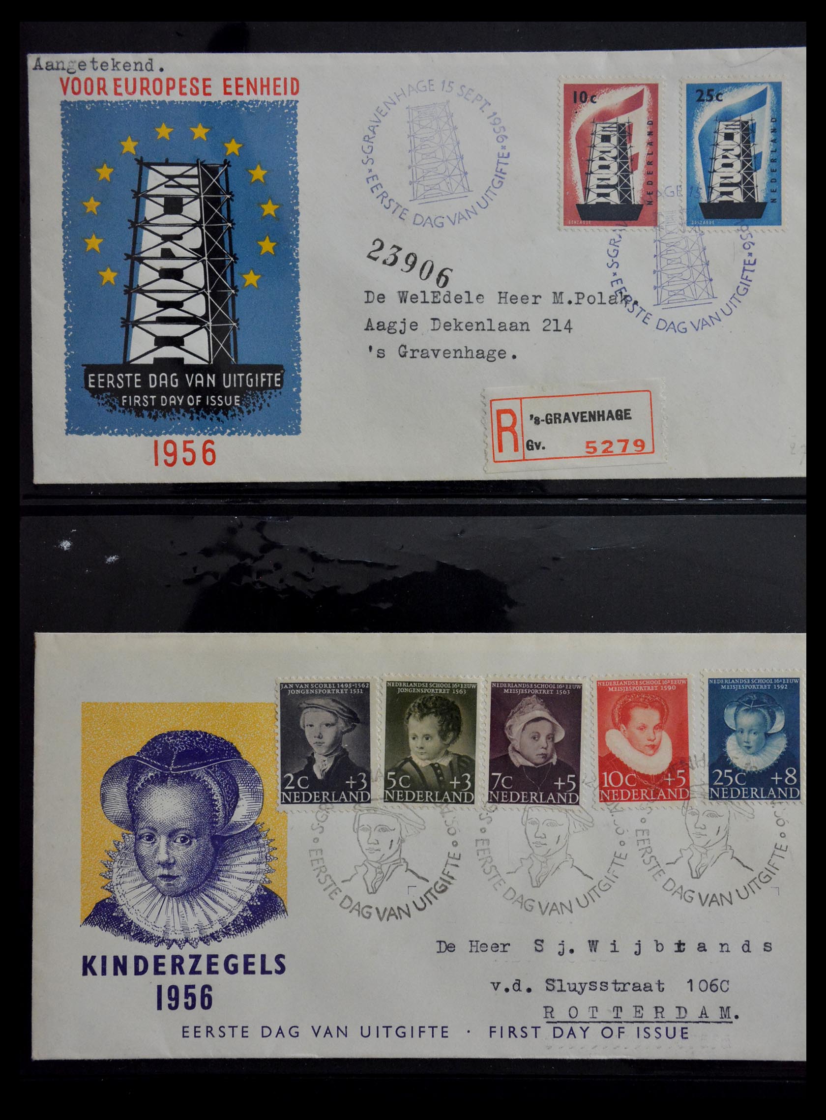 28949 013 - 28949 Netherlands FDC's 1950-1959.