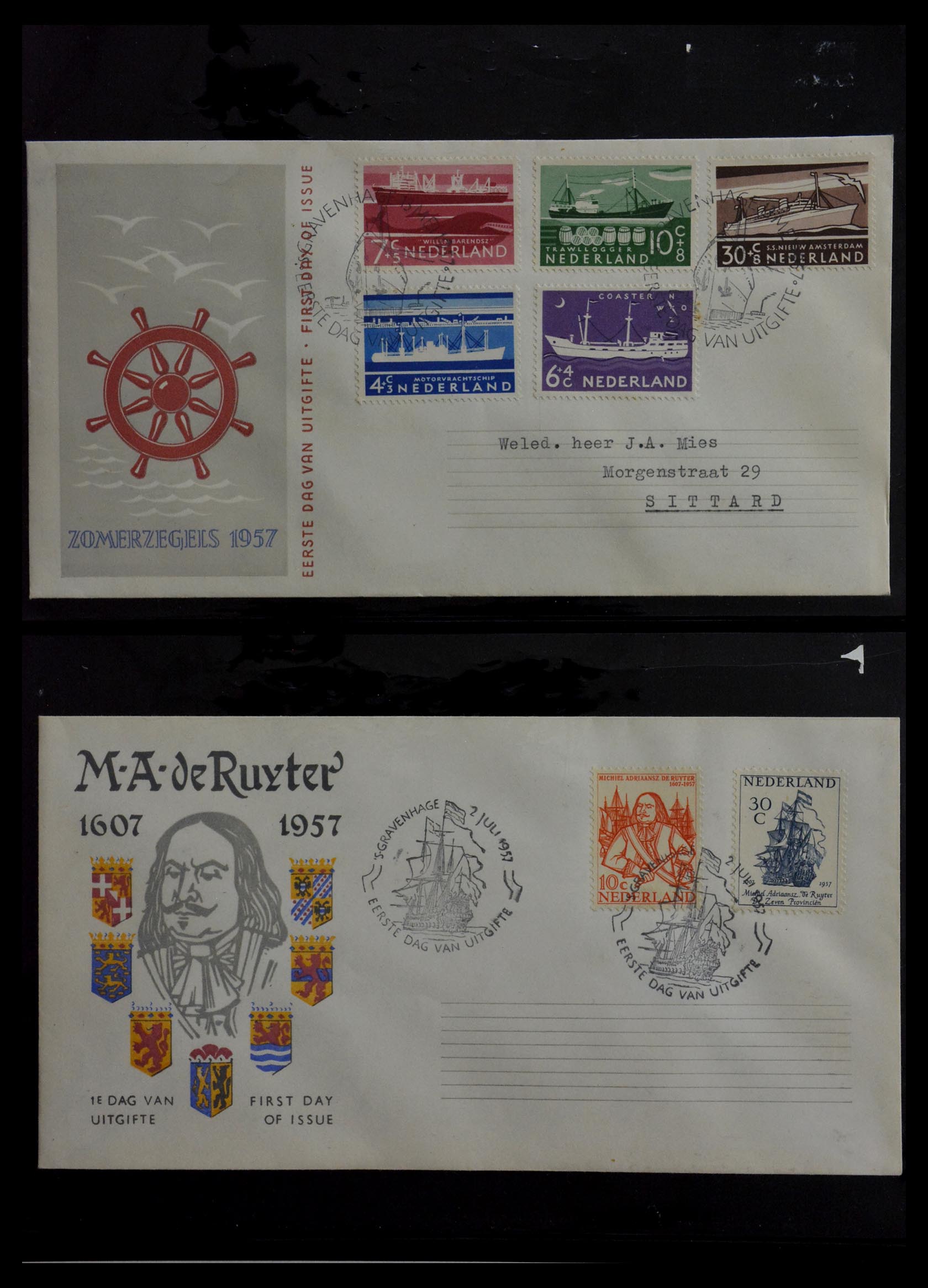 28949 014 - 28949 Nederland FDC's 1950-1959.