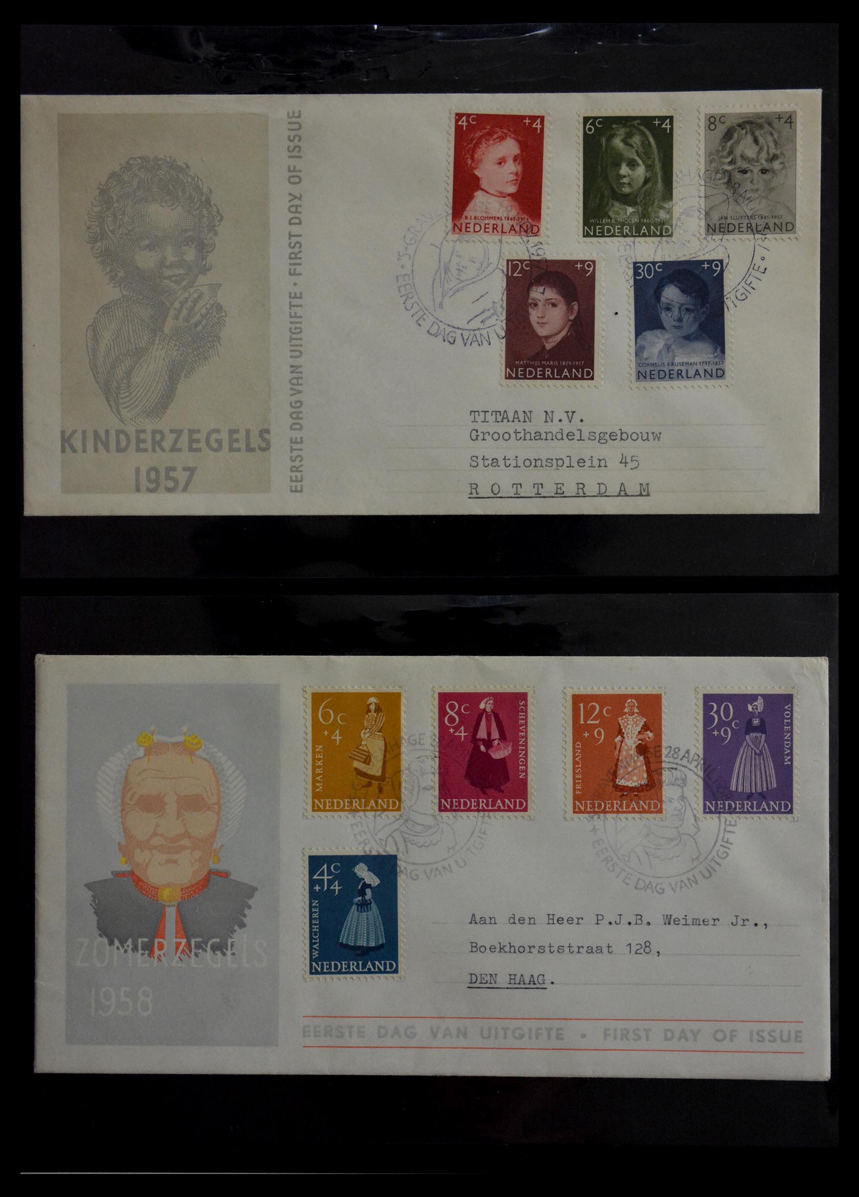 28949 016 - 28949 Nederland FDC's 1950-1959.