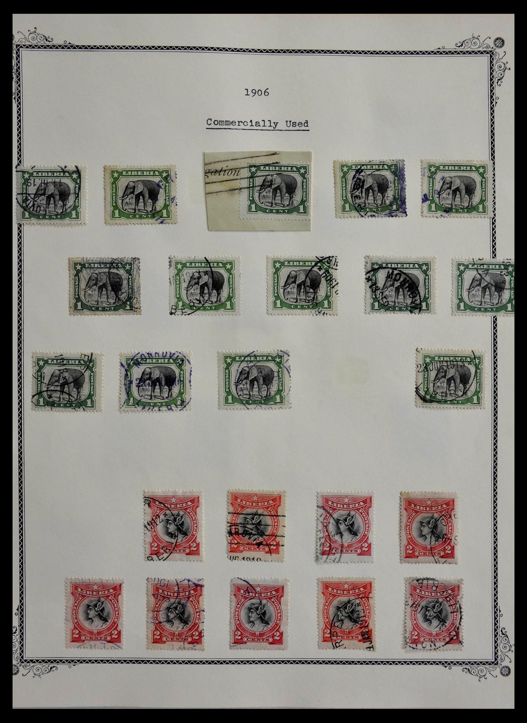 28971 007 - 28971 Liberia 1906-1909.