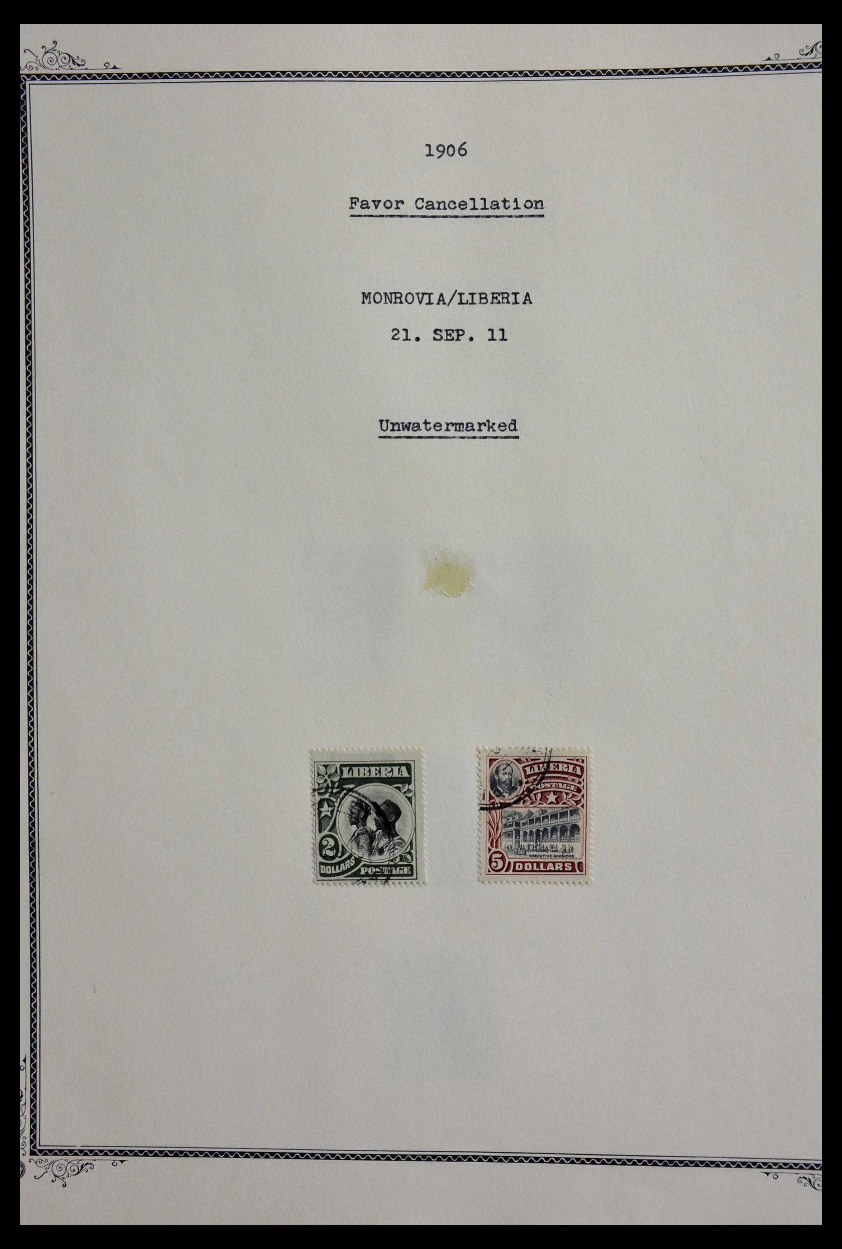 28971 009 - 28971 Liberia 1906-1909.