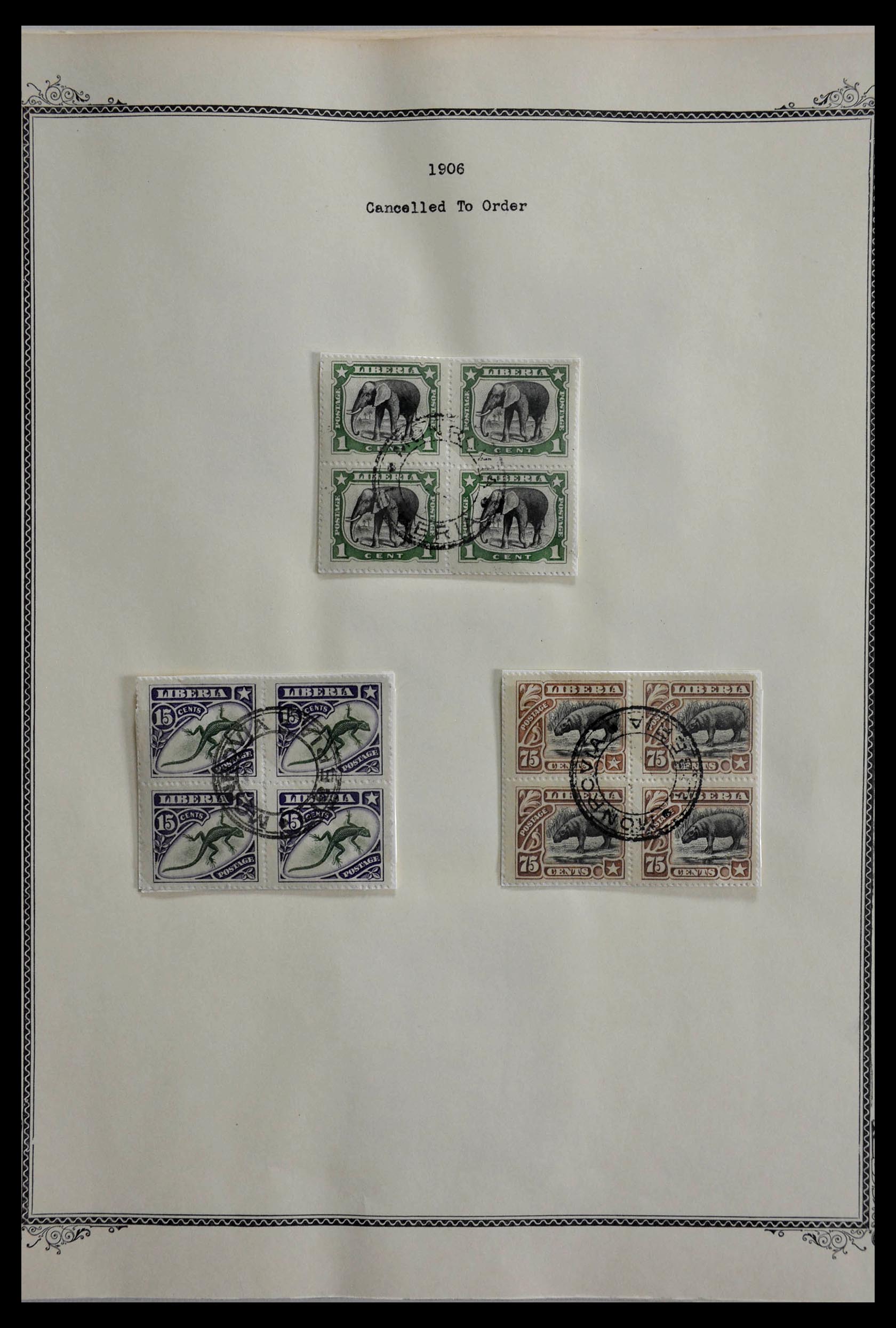 28971 022 - 28971 Liberia 1906-1909.