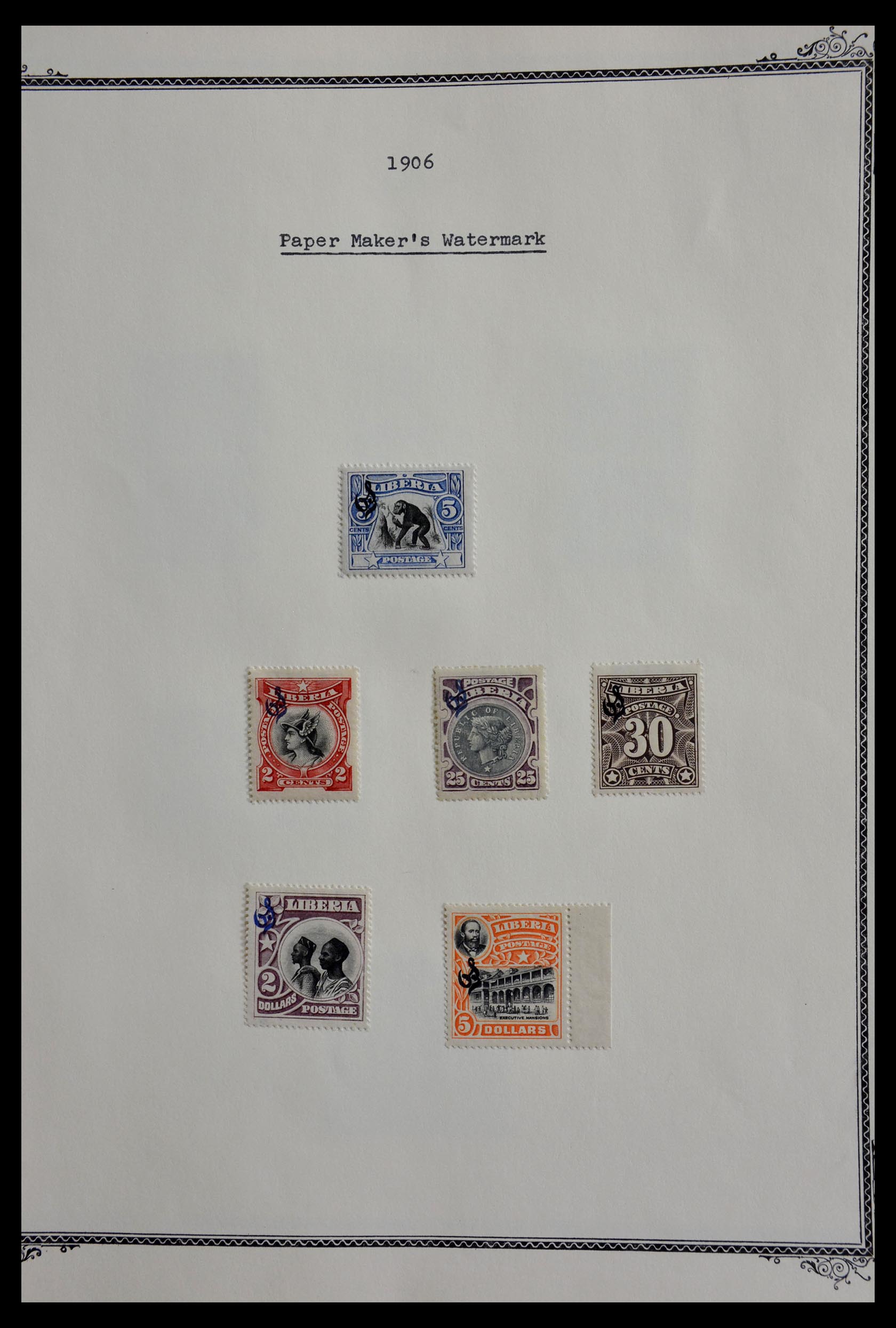 28971 026 - 28971 Liberia 1906-1909.