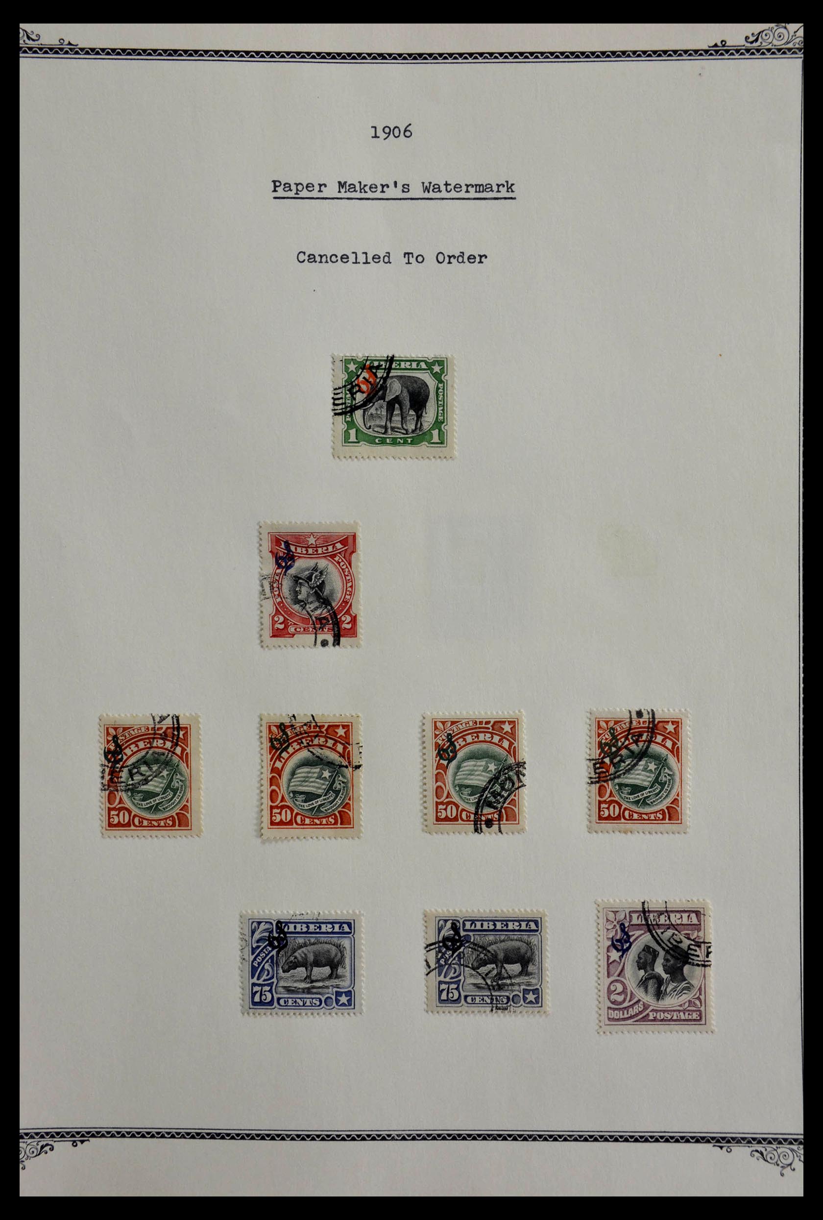 28971 037 - 28971 Liberia 1906-1909.