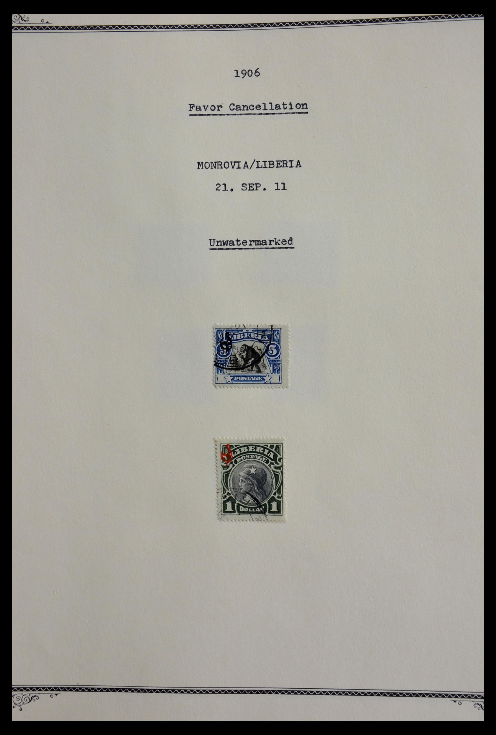28971 042 - 28971 Liberia 1906-1909.