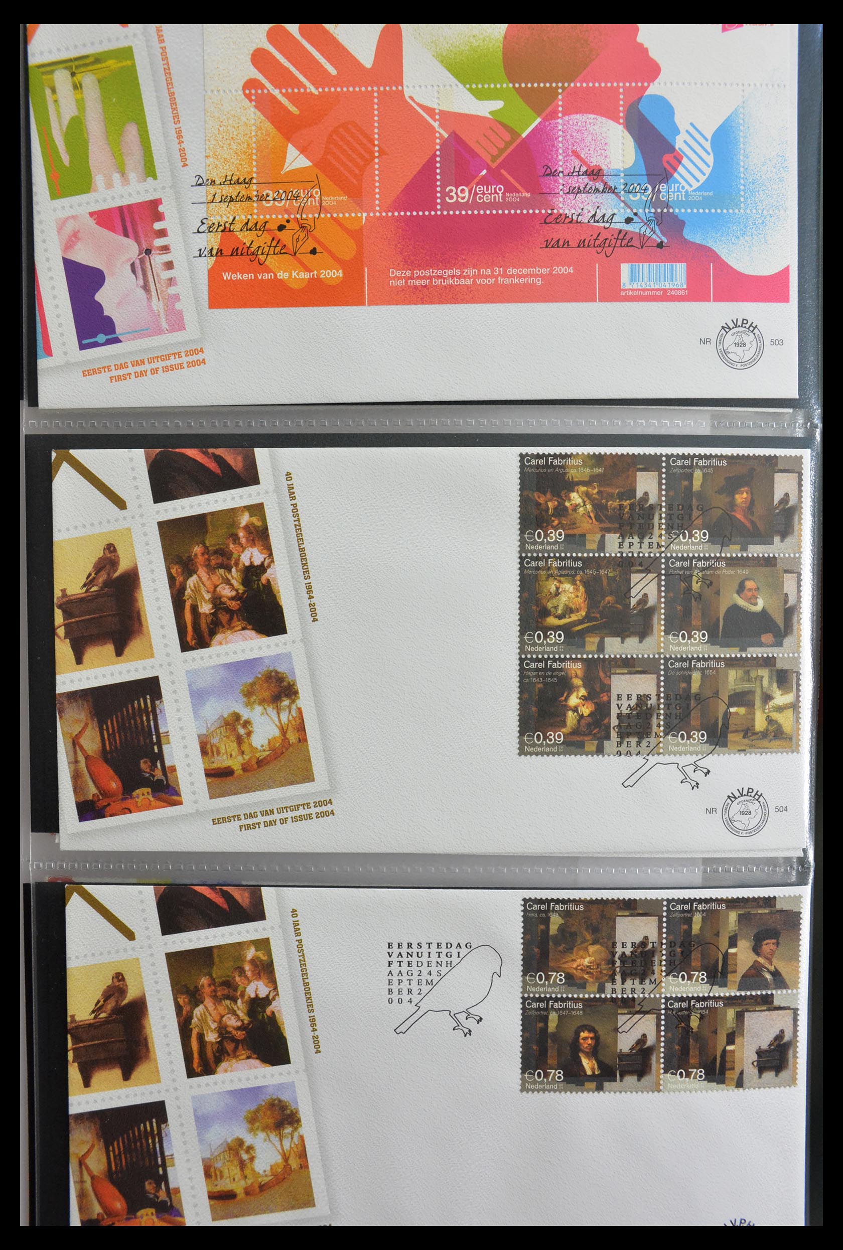 28999 033 - 28999 Netherlands FDC's 2001-2012.