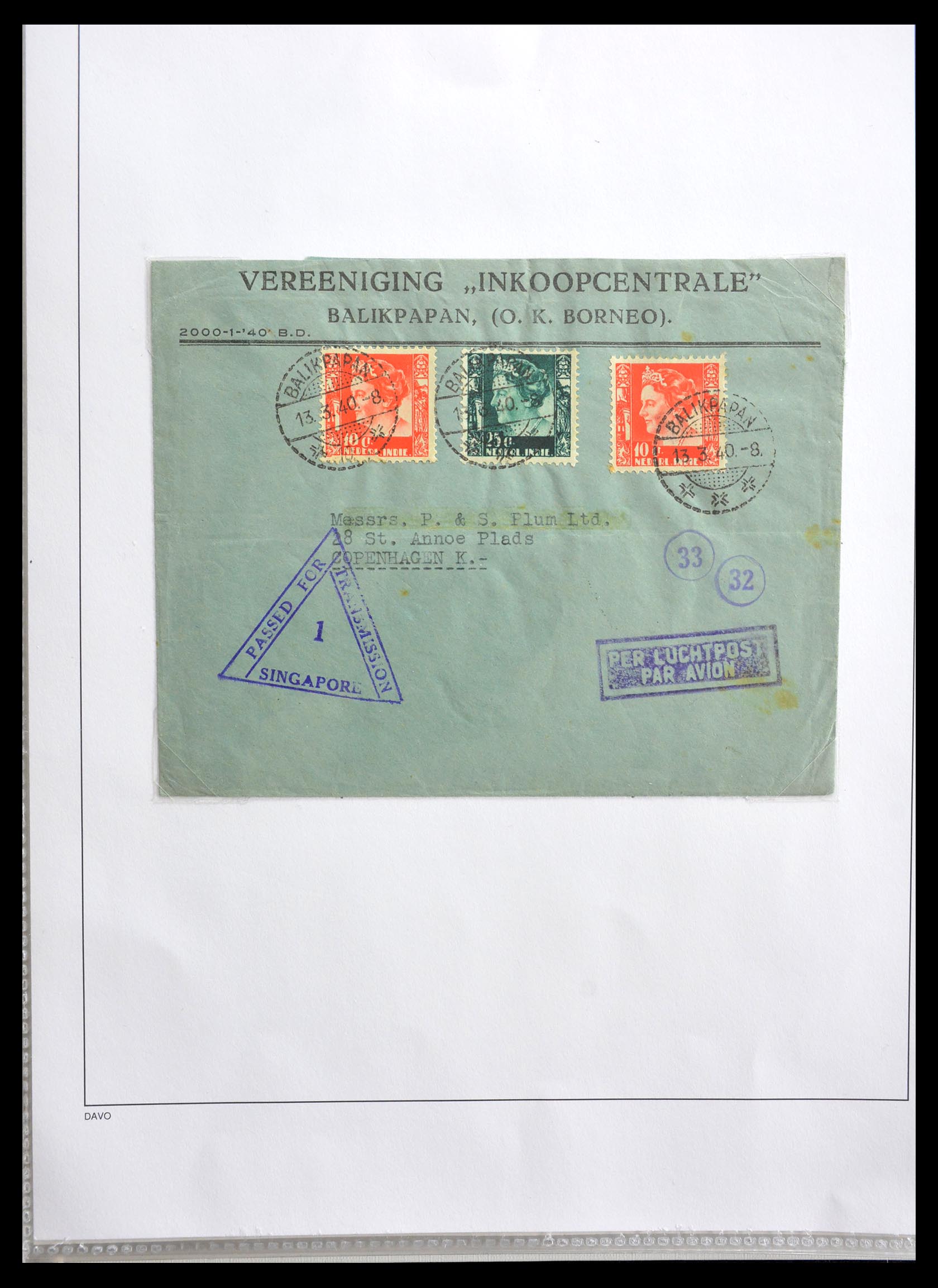 29087 006 - 29087 Netherlands airmail covers 1933-1953.