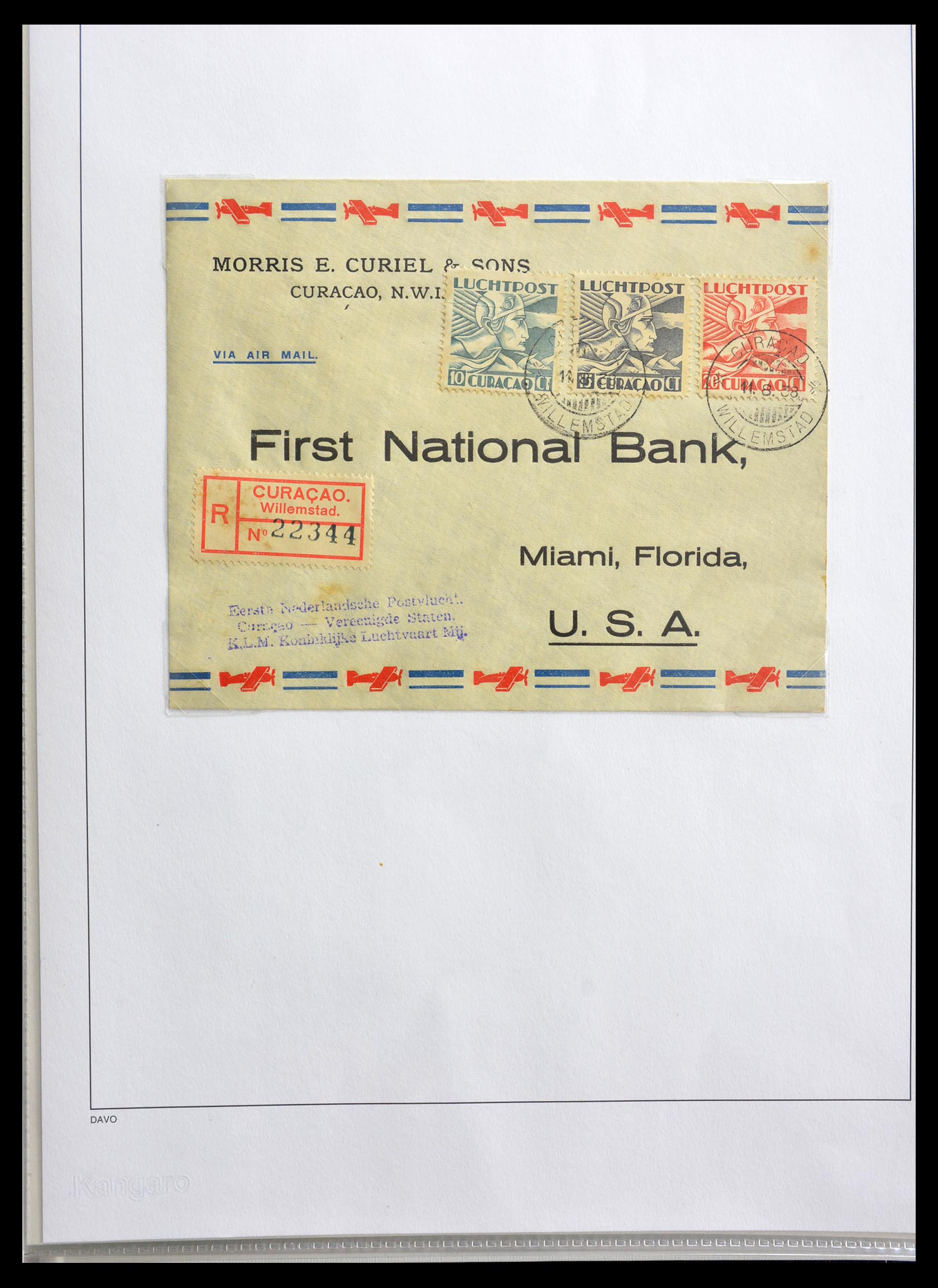 29087 008 - 29087 Netherlands airmail covers 1933-1953.