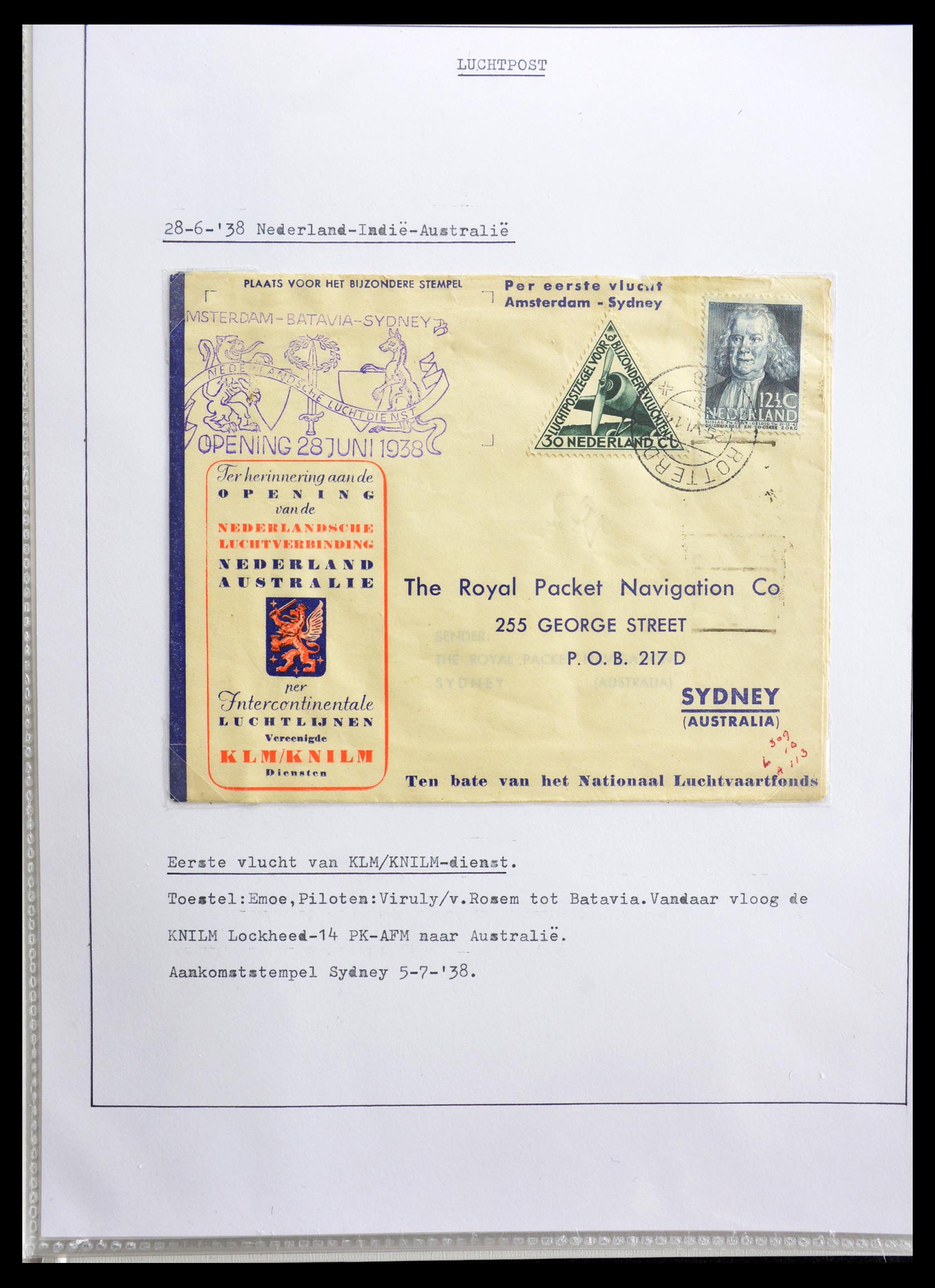 29087 010 - 29087 Netherlands airmail covers 1933-1953.