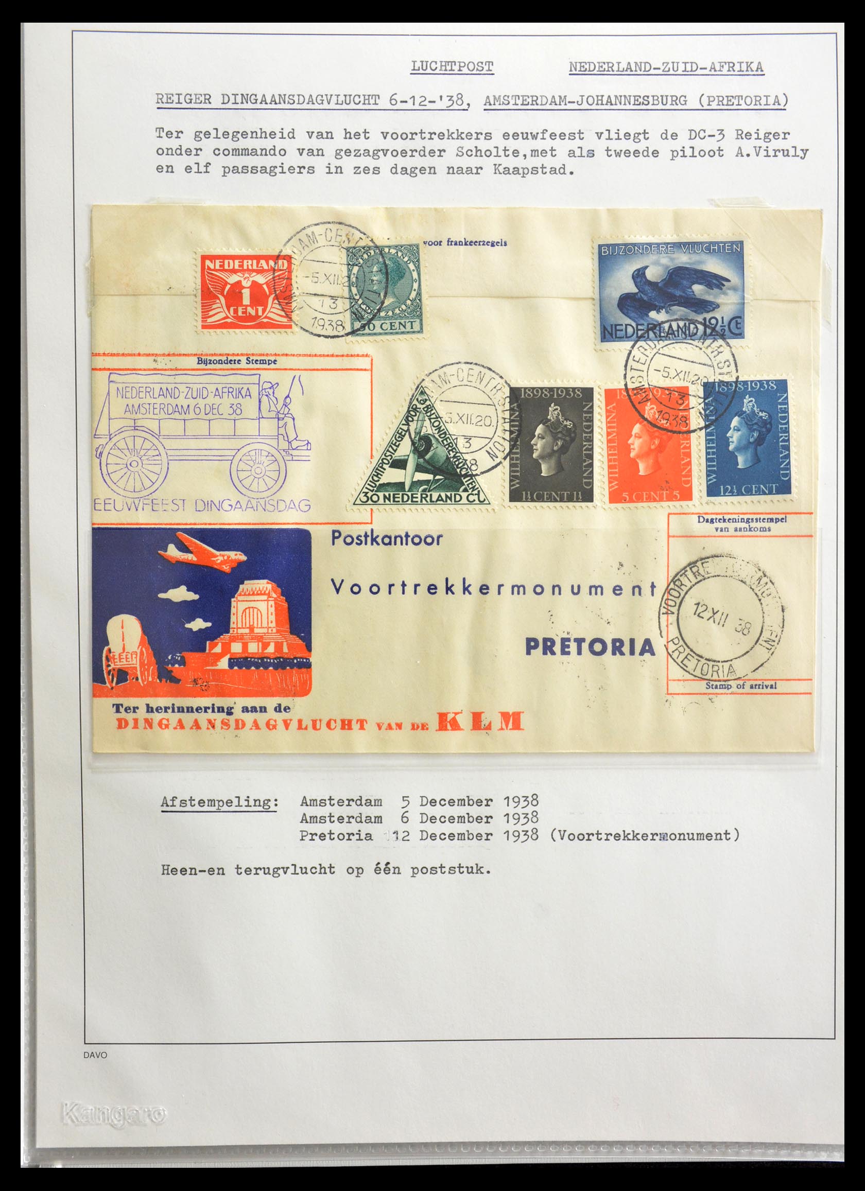 29087 011 - 29087 Netherlands airmail covers 1933-1953.