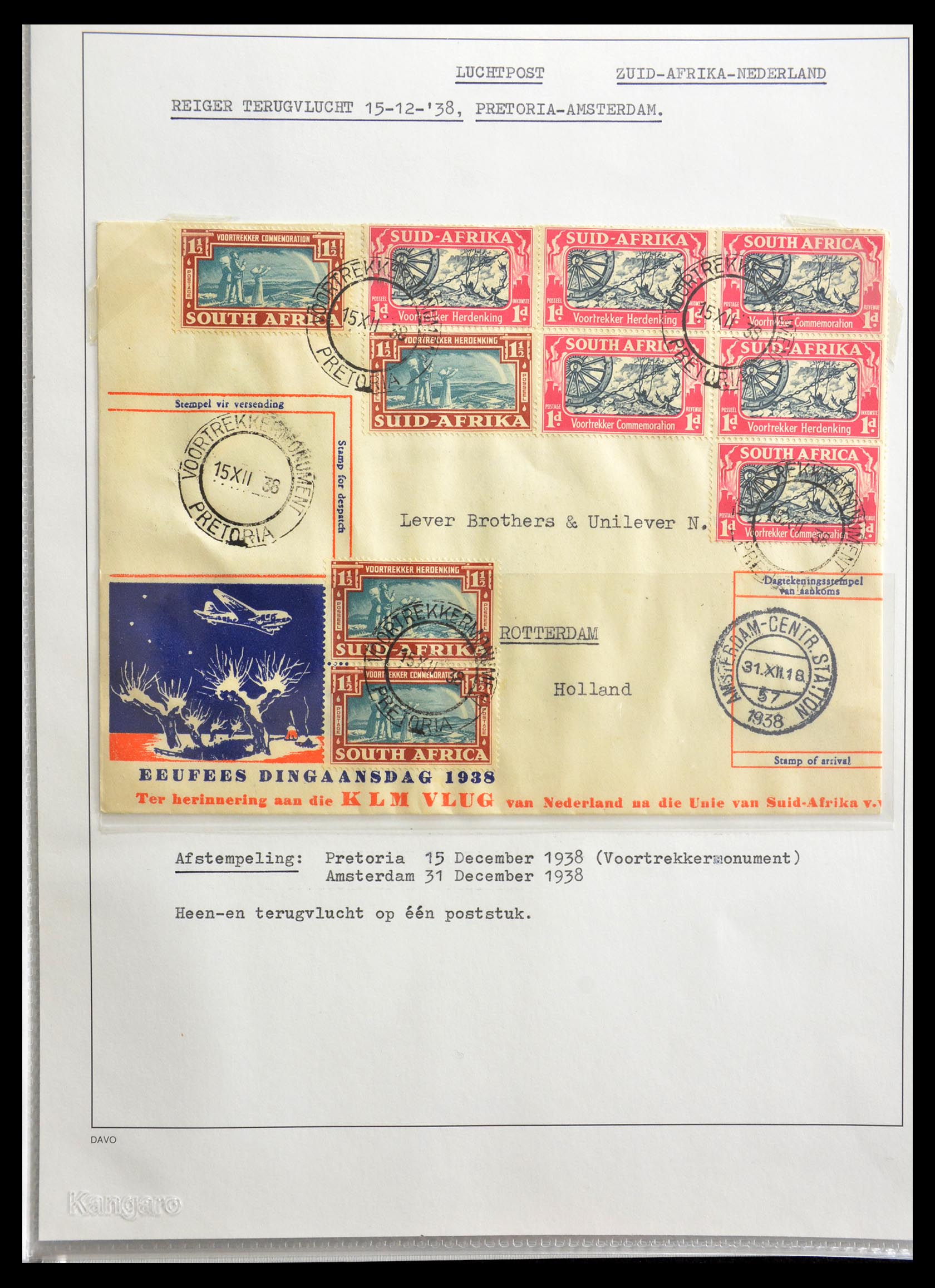 29087 012 - 29087 Netherlands airmail covers 1933-1953.