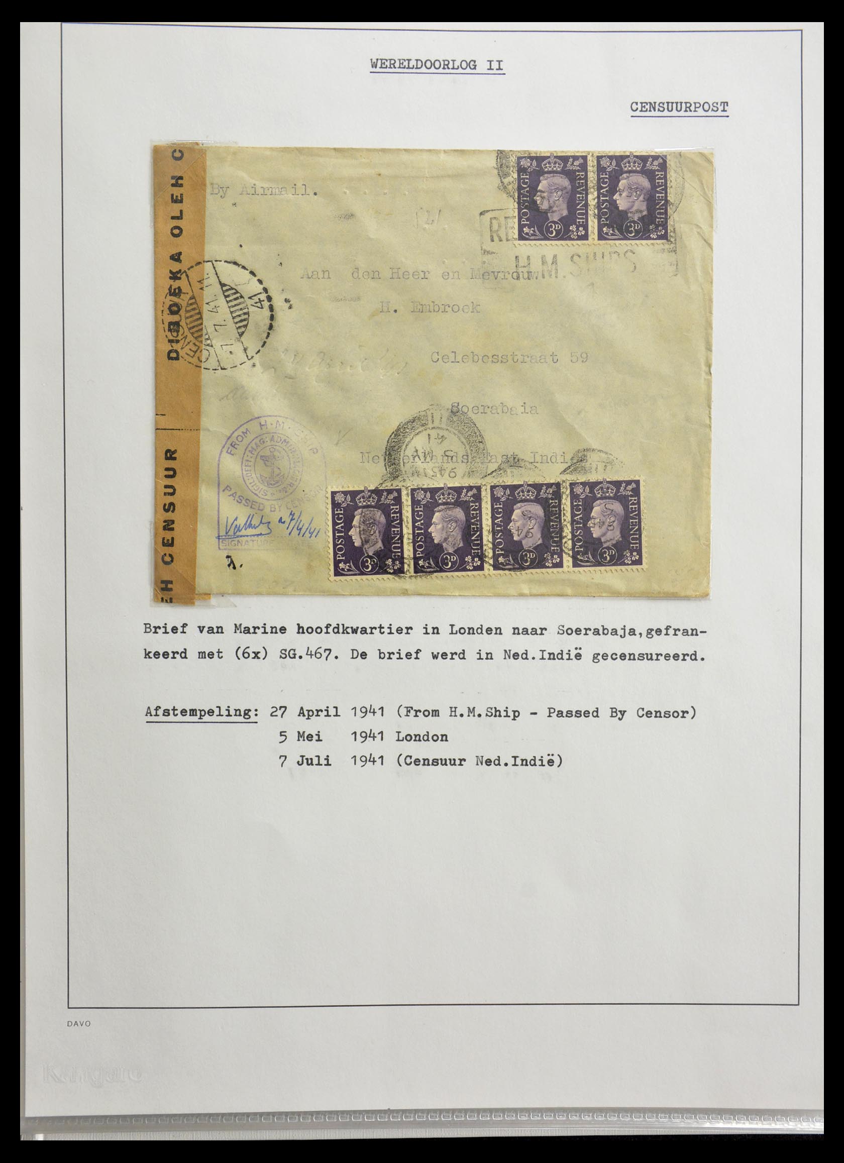 29087 017 - 29087 Netherlands airmail covers 1933-1953.