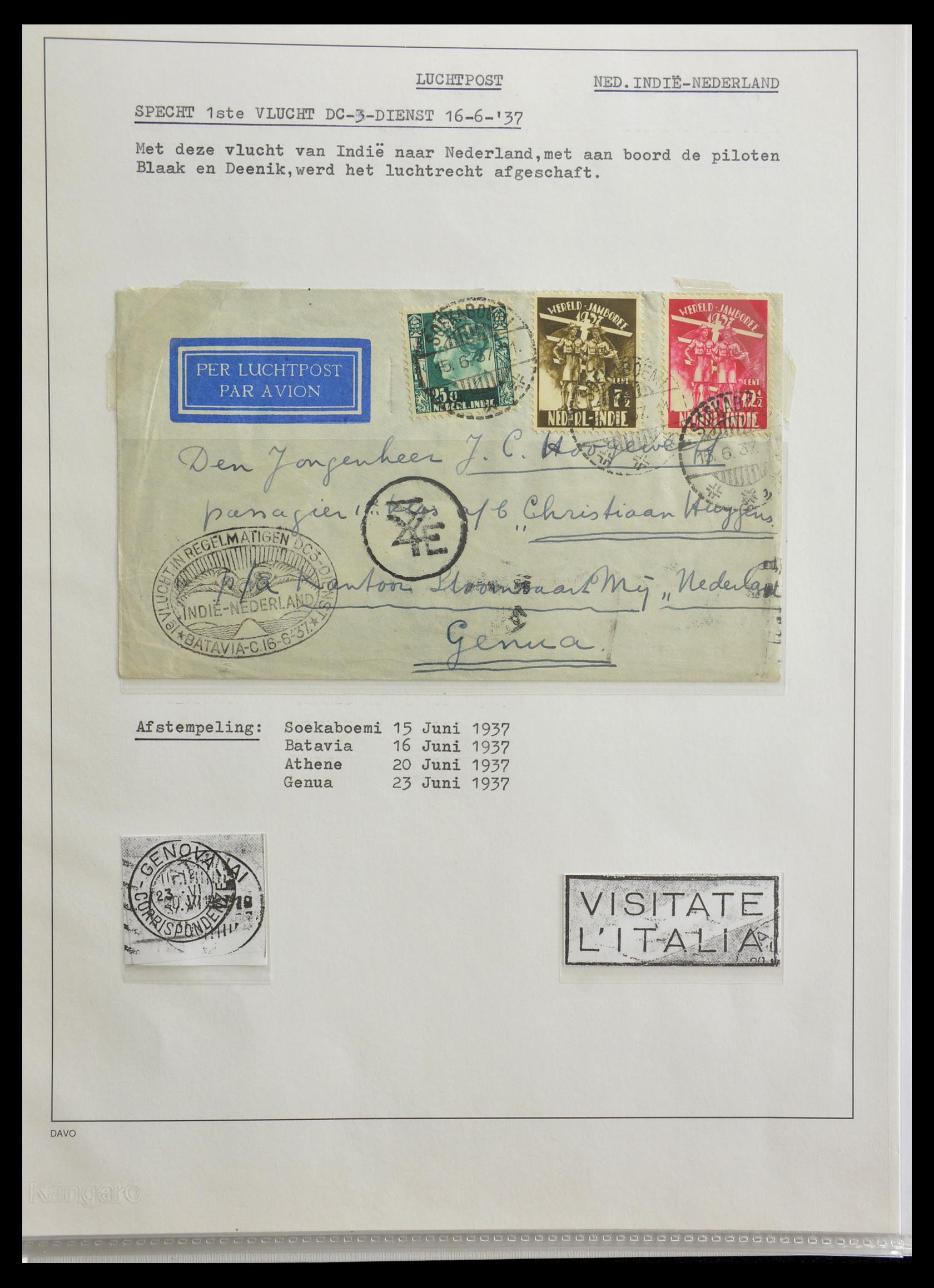 29087 021 - 29087 Nederland luchtpostbrieven 1933-1953.