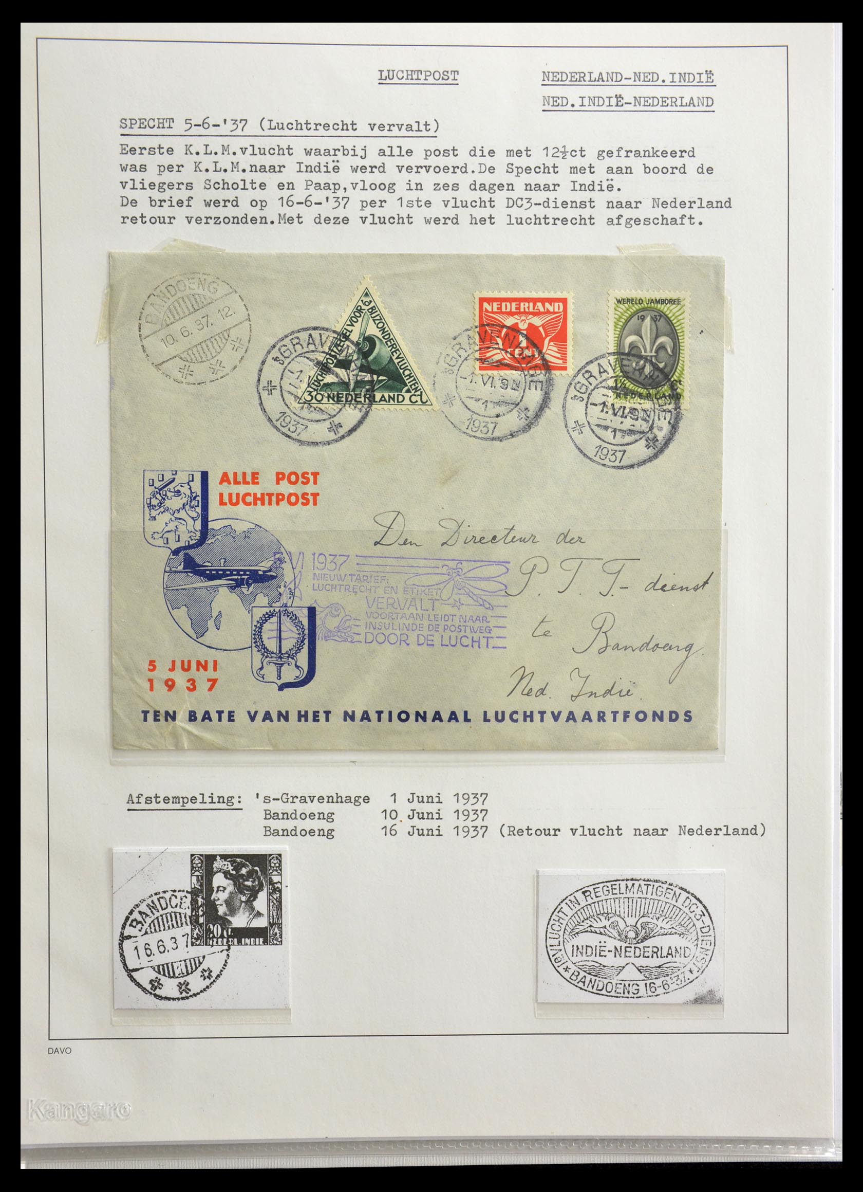 29087 022 - 29087 Nederland luchtpostbrieven 1933-1953.