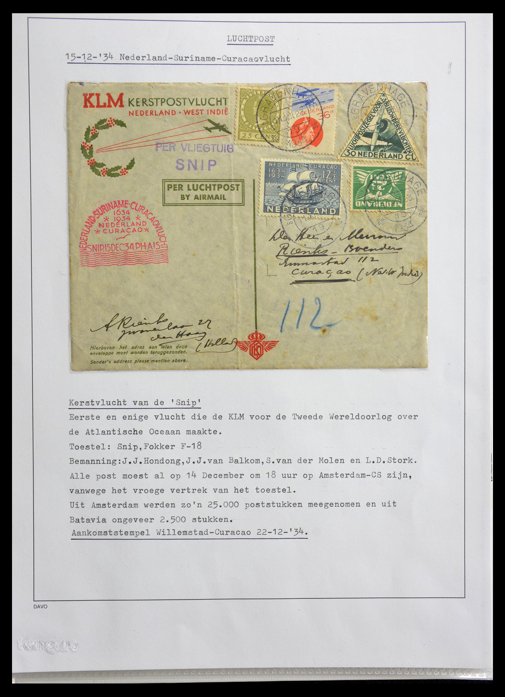 29087 023 - 29087 Nederland luchtpostbrieven 1933-1953.