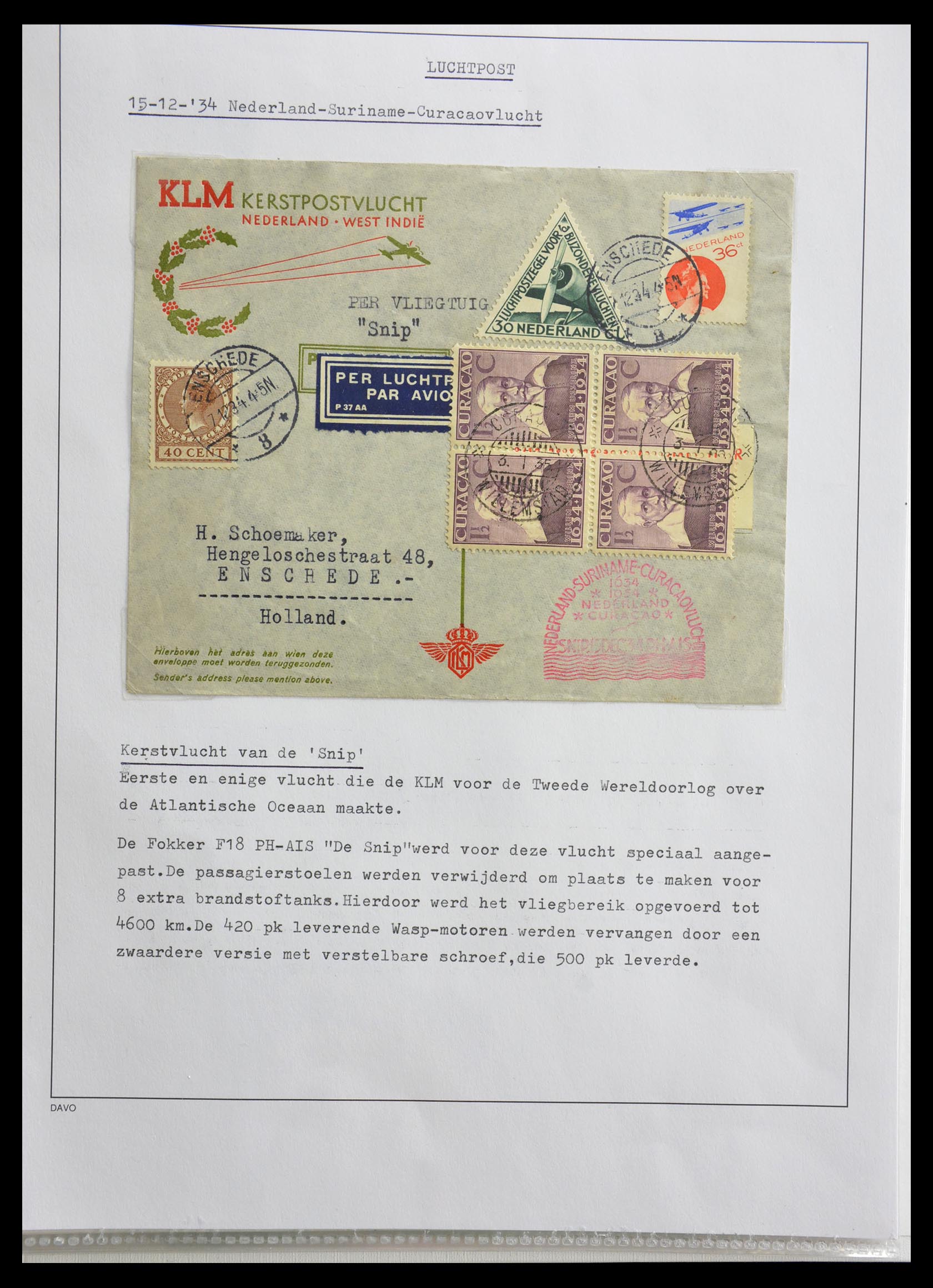 29087 024 - 29087 Nederland luchtpostbrieven 1933-1953.