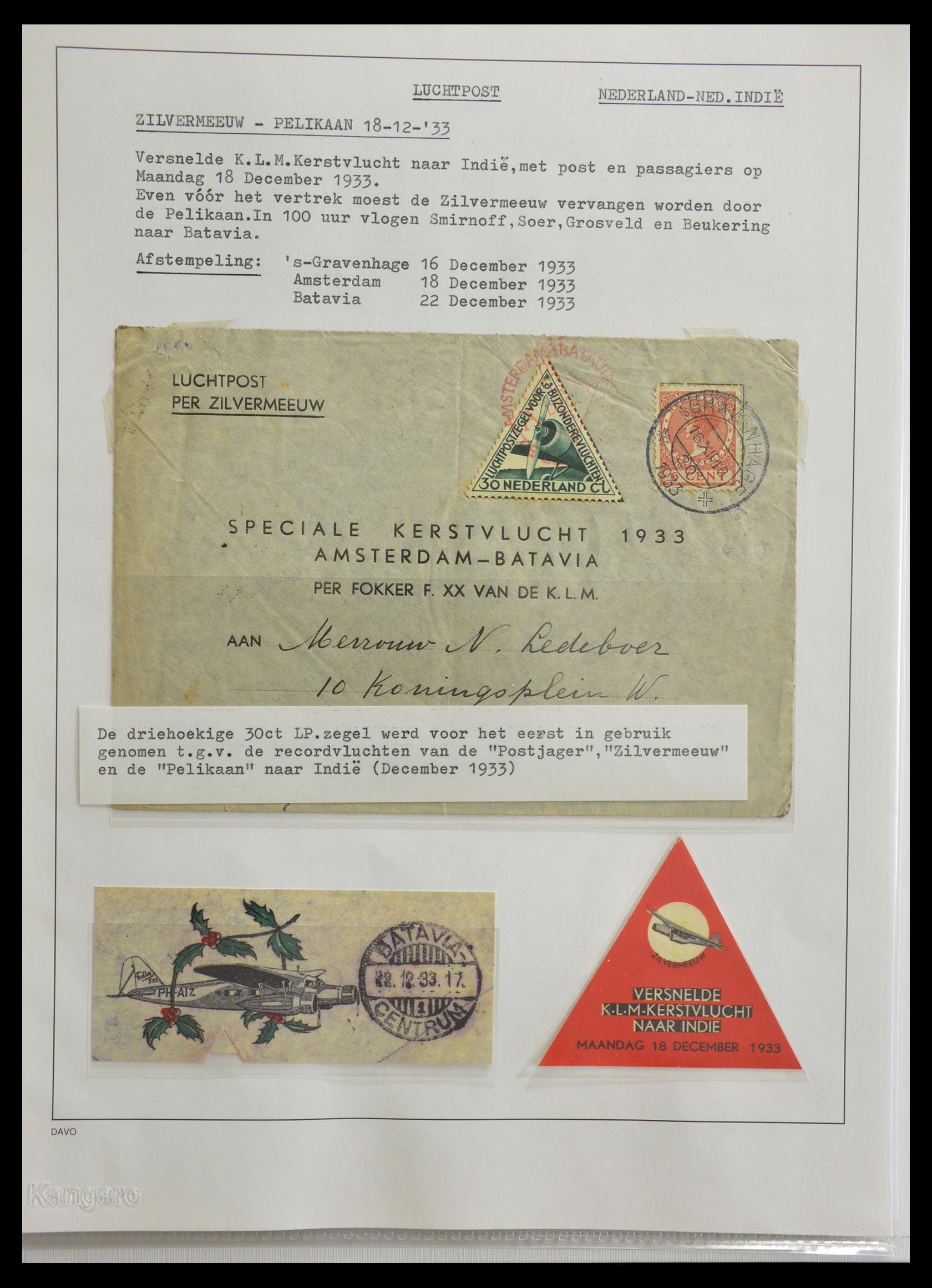 29087 027 - 29087 Nederland luchtpostbrieven 1933-1953.