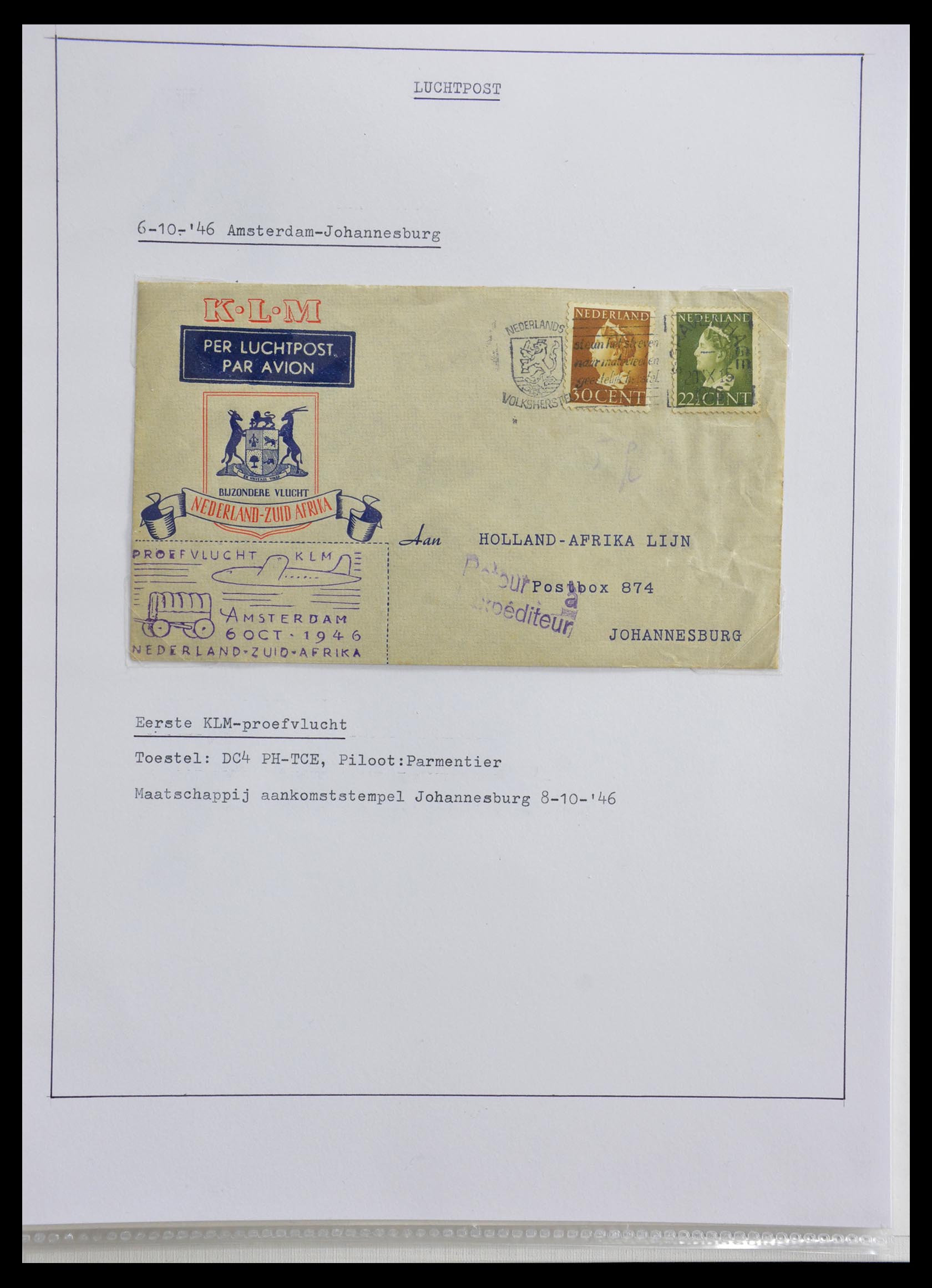 29087 029 - 29087 Nederland luchtpostbrieven 1933-1953.