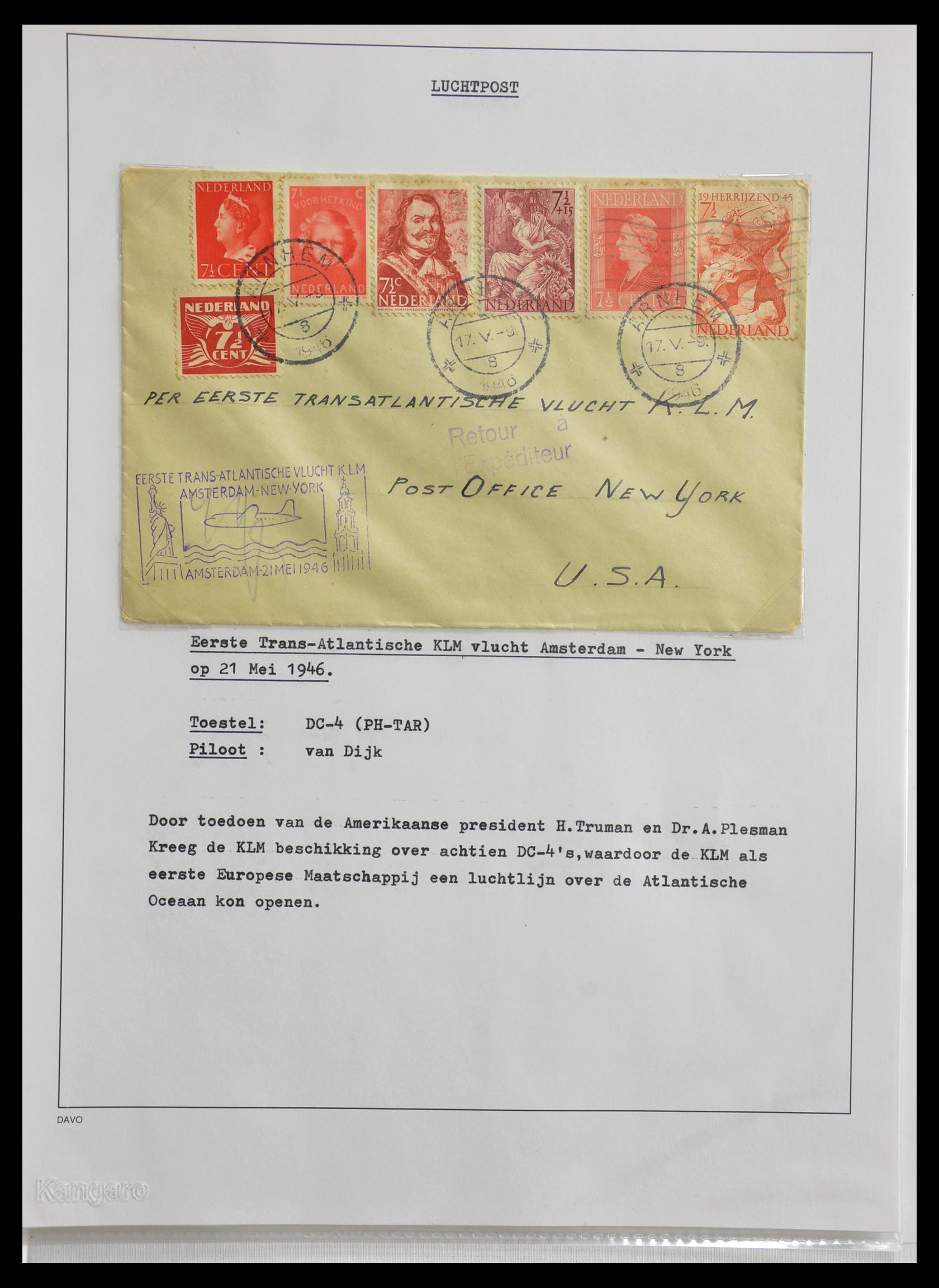 29087 032 - 29087 Nederland luchtpostbrieven 1933-1953.