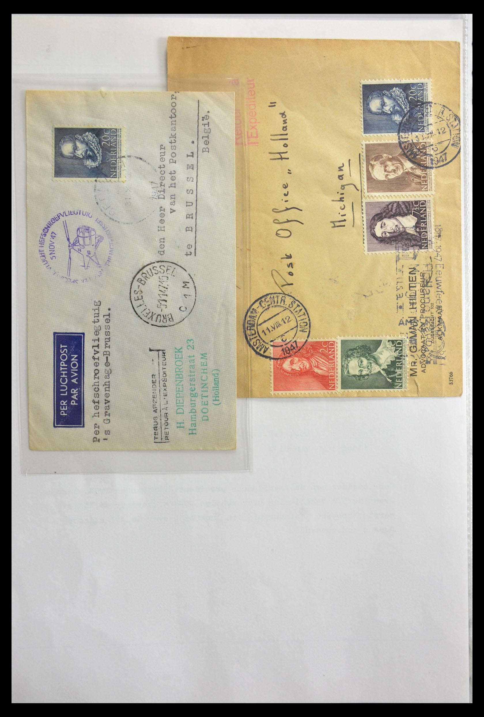 29087 033 - 29087 Nederland luchtpostbrieven 1933-1953.