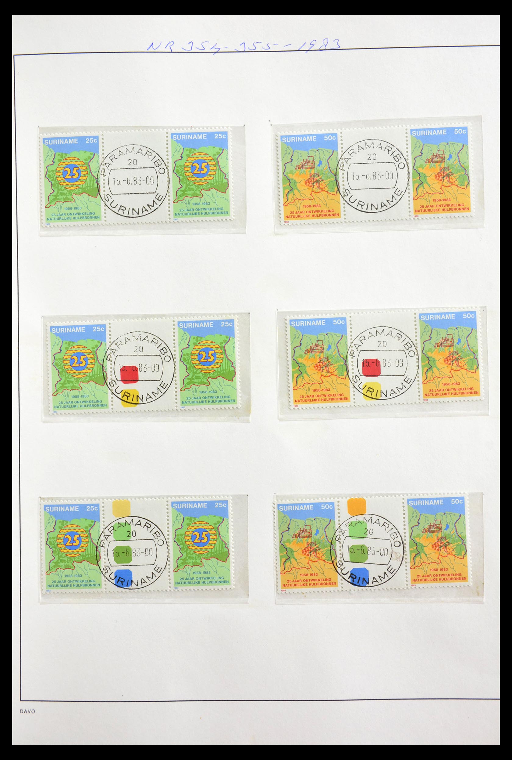 29154 016 - 29154 Surinam gutterpairs 1977-2003.