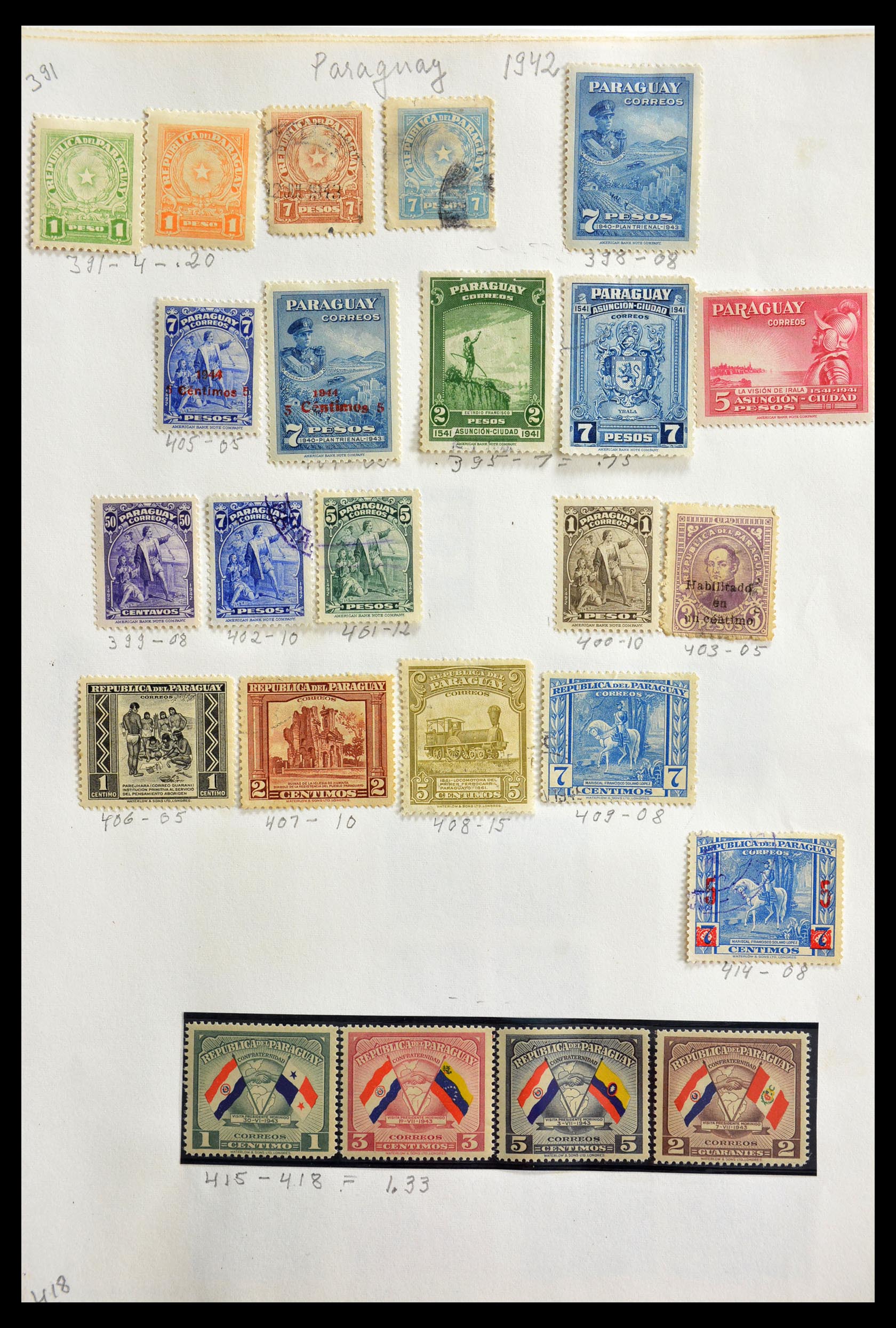 29173 074 - 29173 Paraguay 1870-1968.