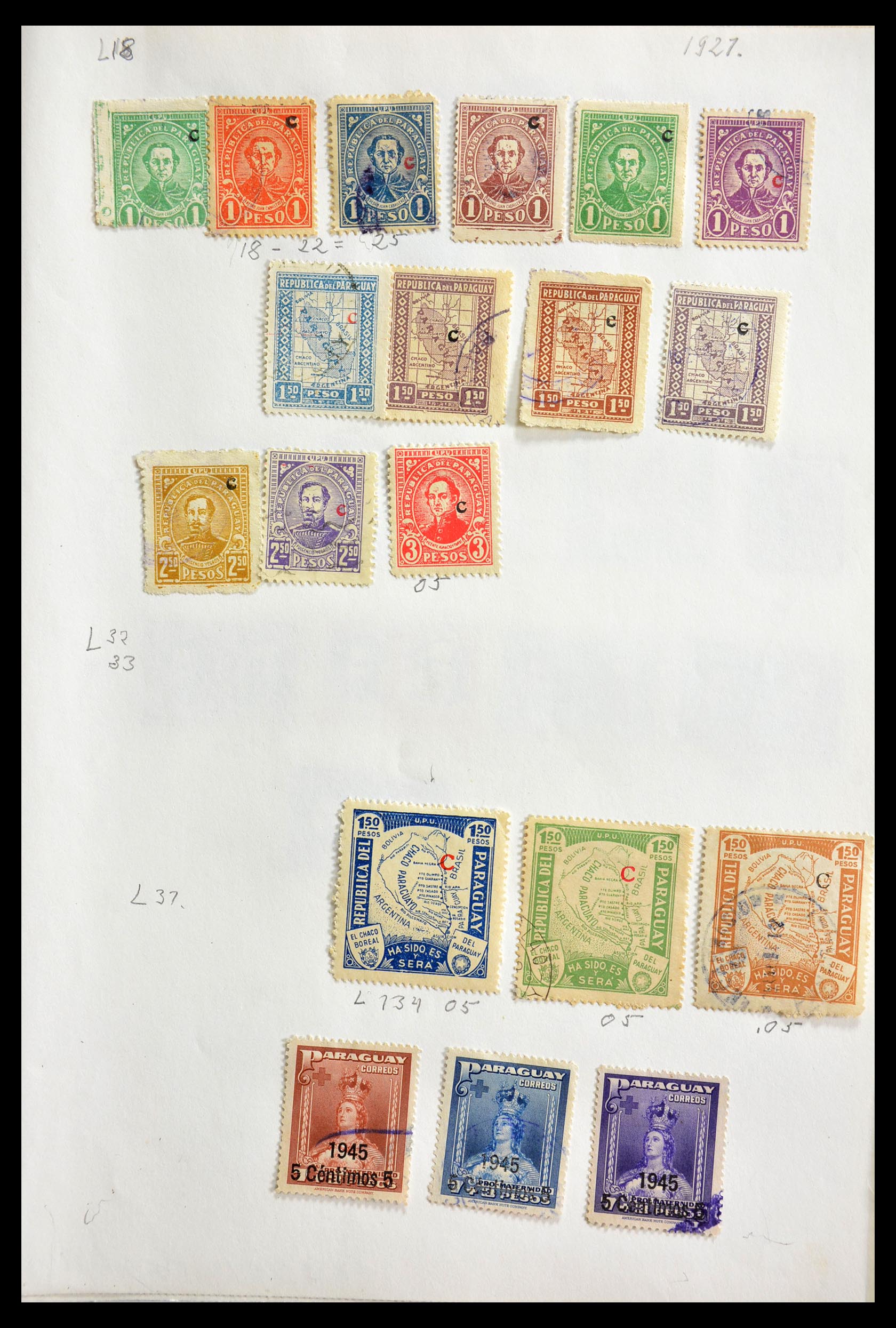 29173 081 - 29173 Paraguay 1870-1968.