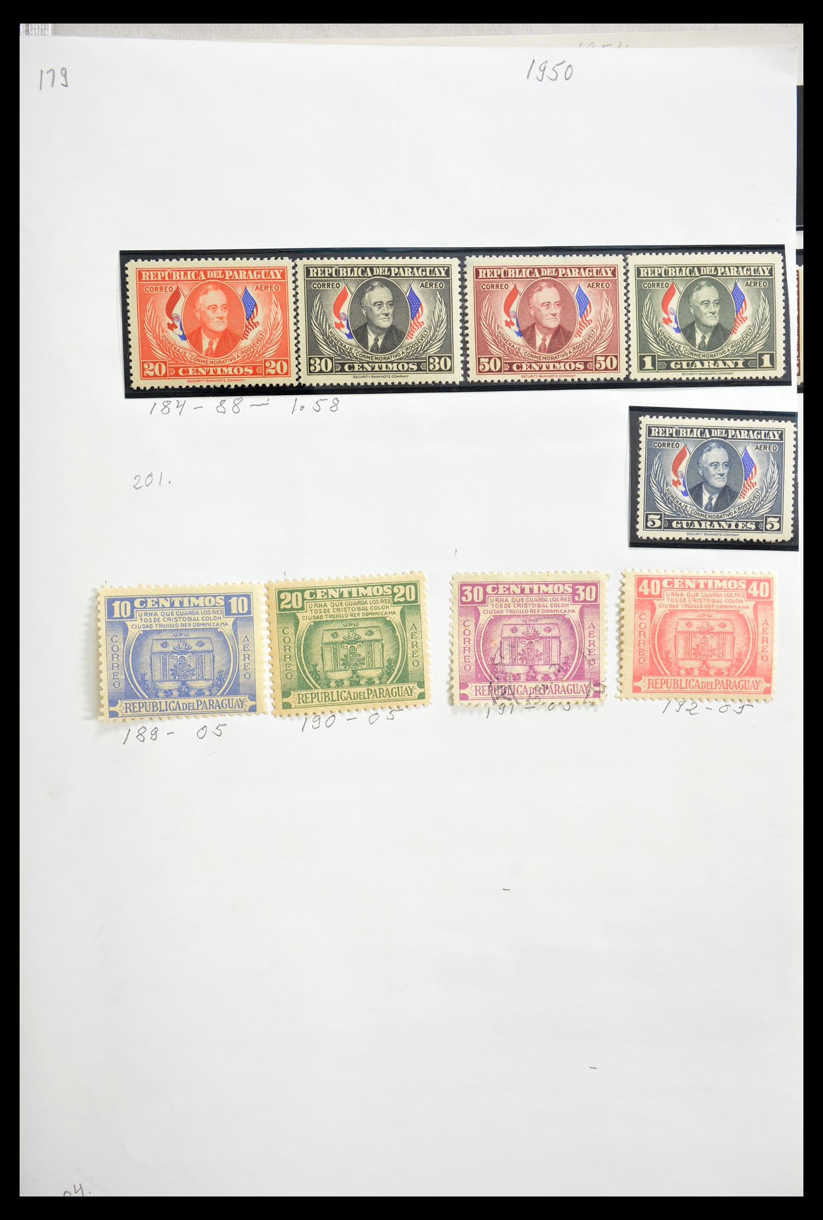 29173 119 - 29173 Paraguay 1870-1968.