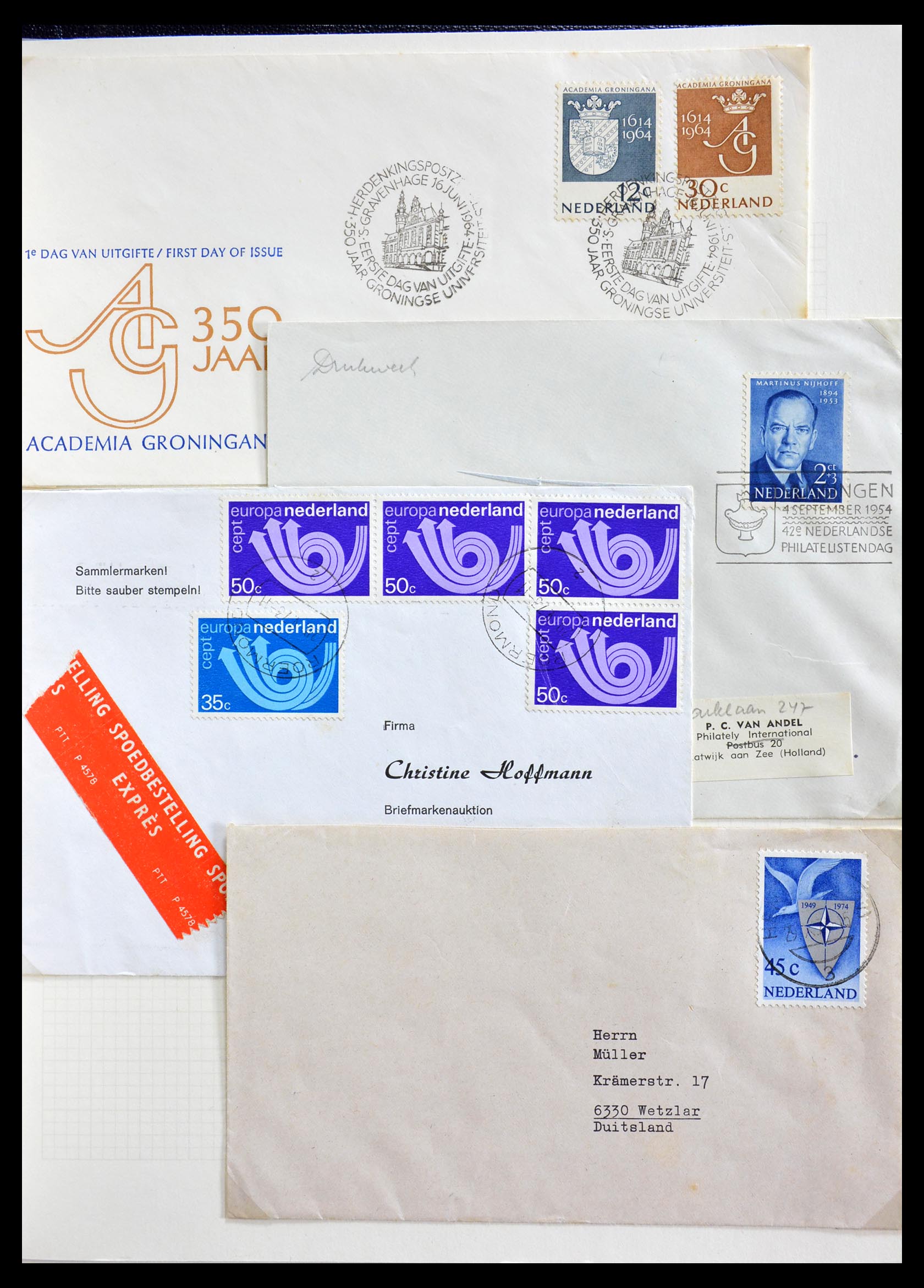 29216 016 - 29216 Netherlands covers 1800-1982.