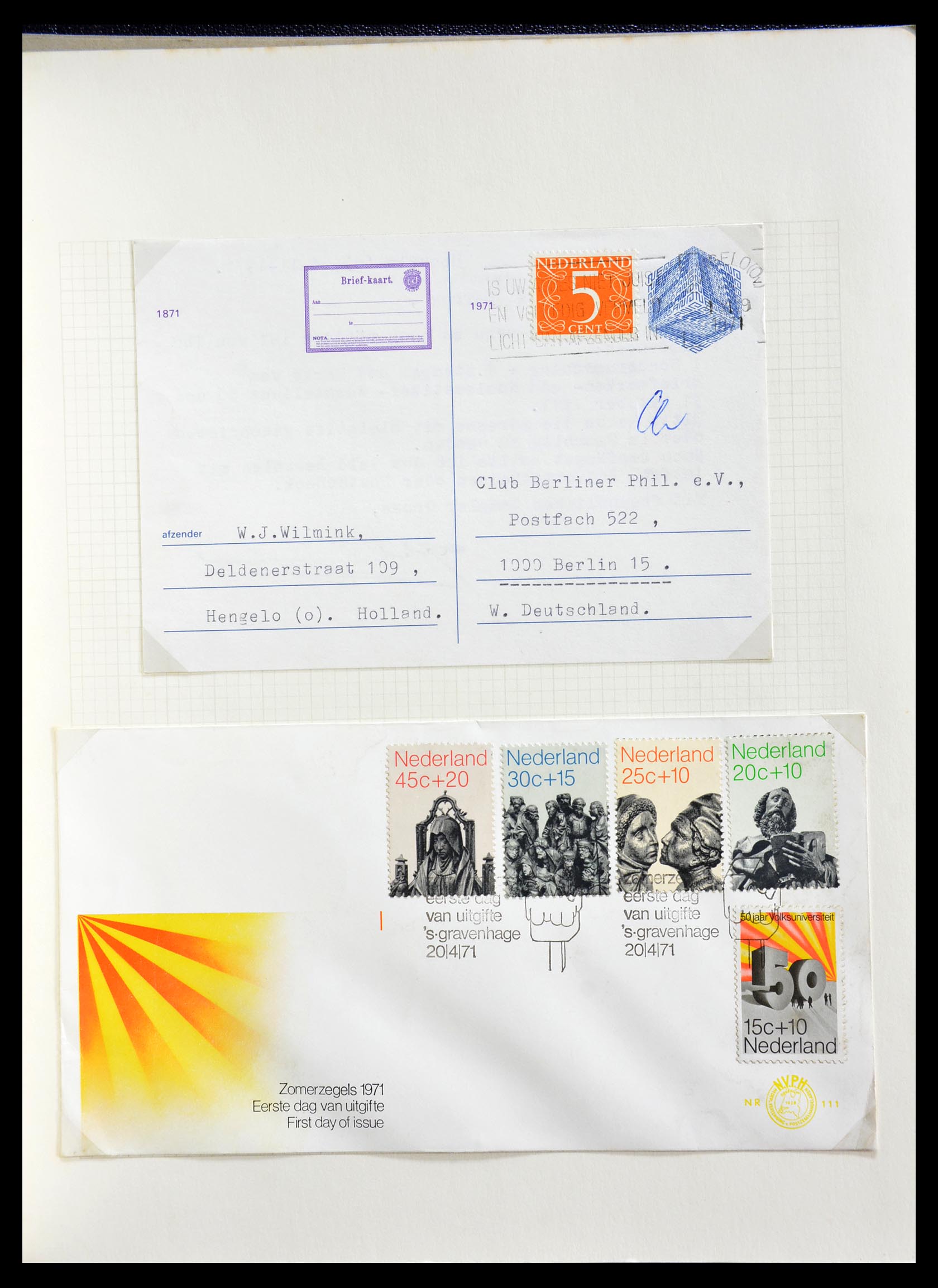 29216 030 - 29216 Nederland poststukken 1800-1982.