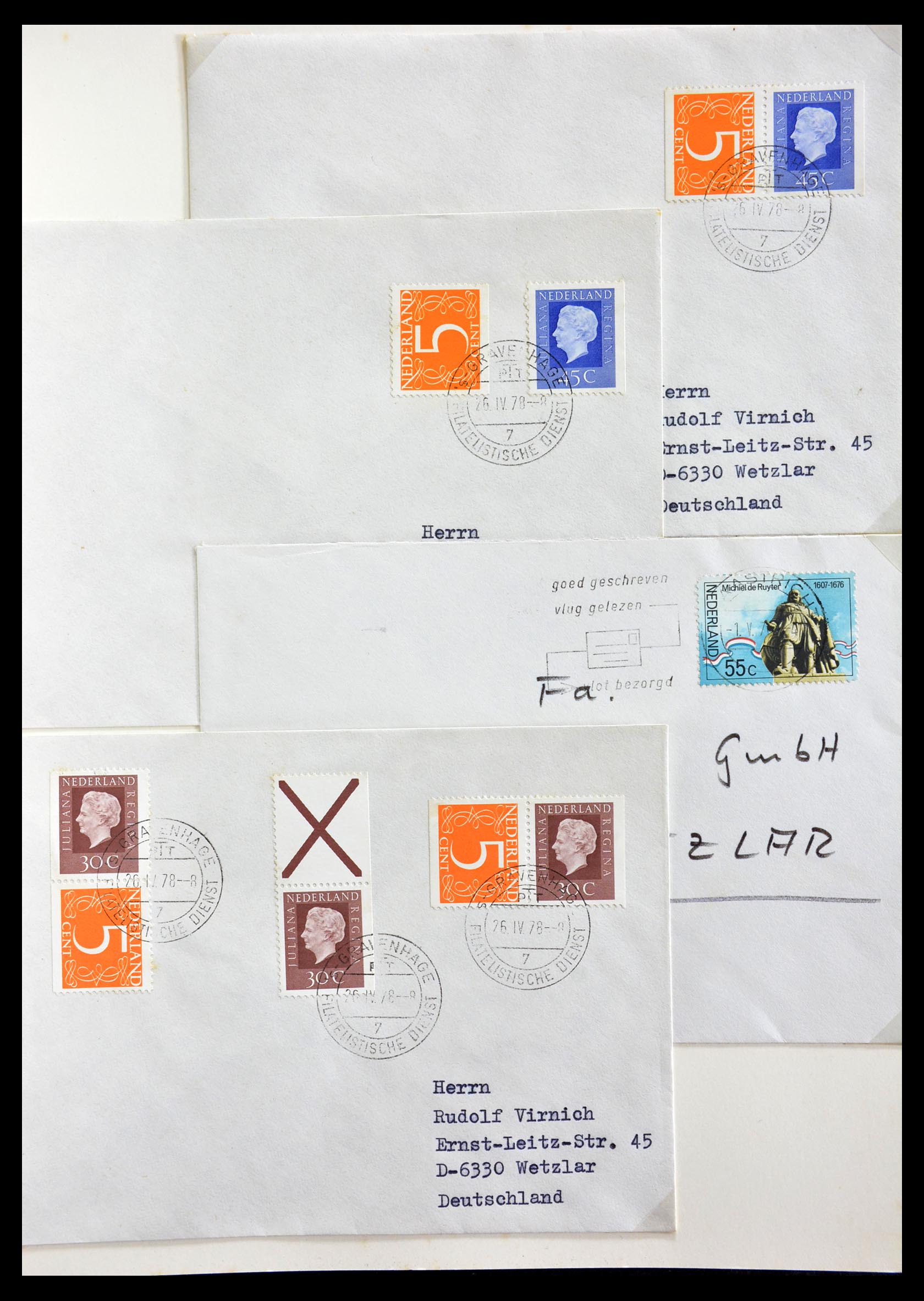 29216 041 - 29216 Nederland poststukken 1800-1982.