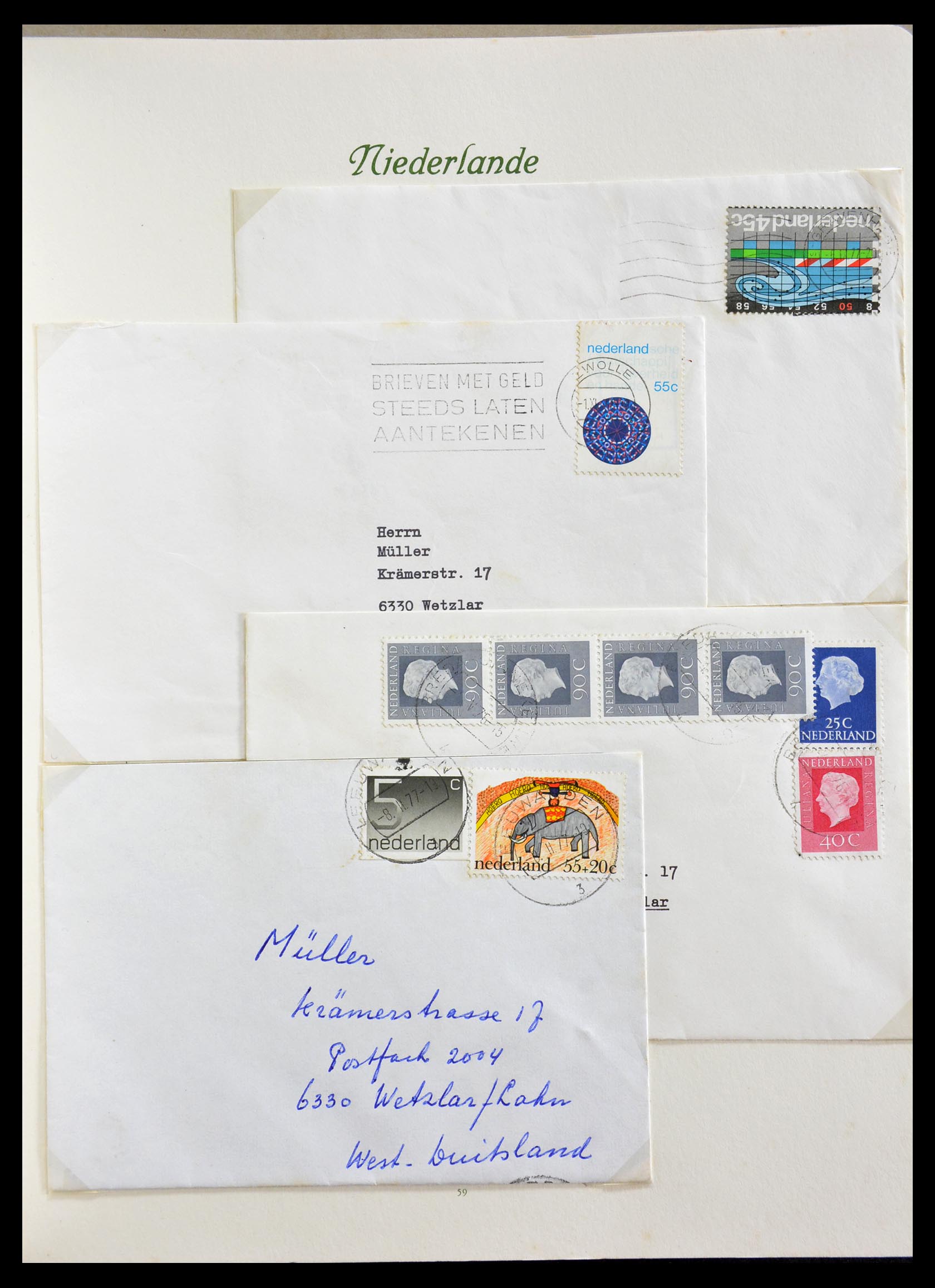 29216 044 - 29216 Netherlands covers 1800-1982.