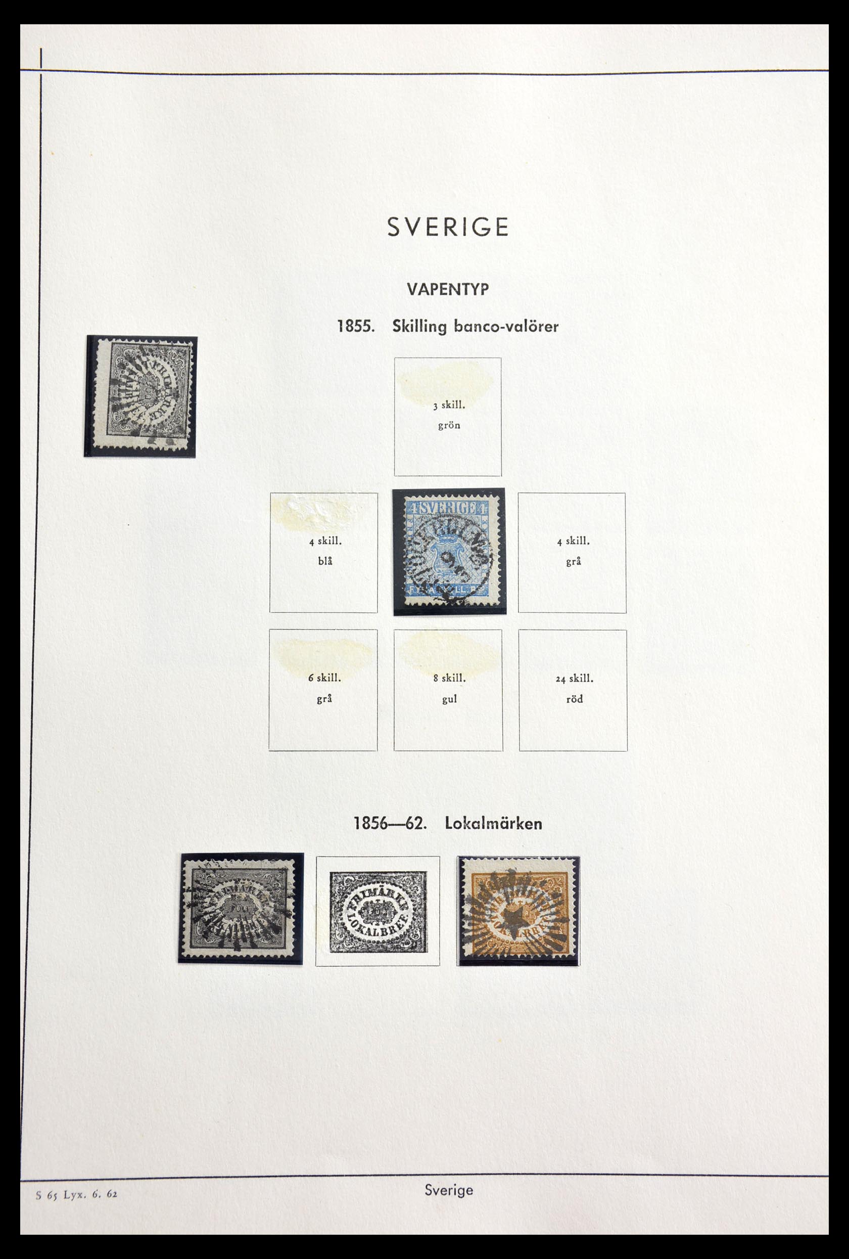29221 001 - 29221 Sweden 1855-1967.