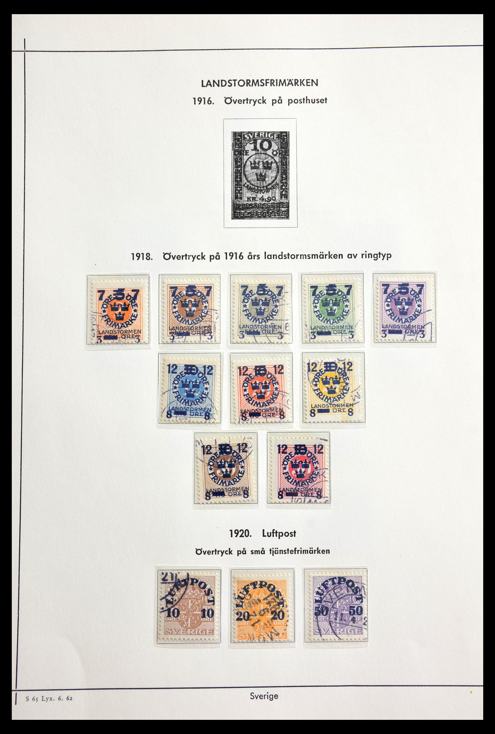 29221 011 - 29221 Sweden 1855-1967.