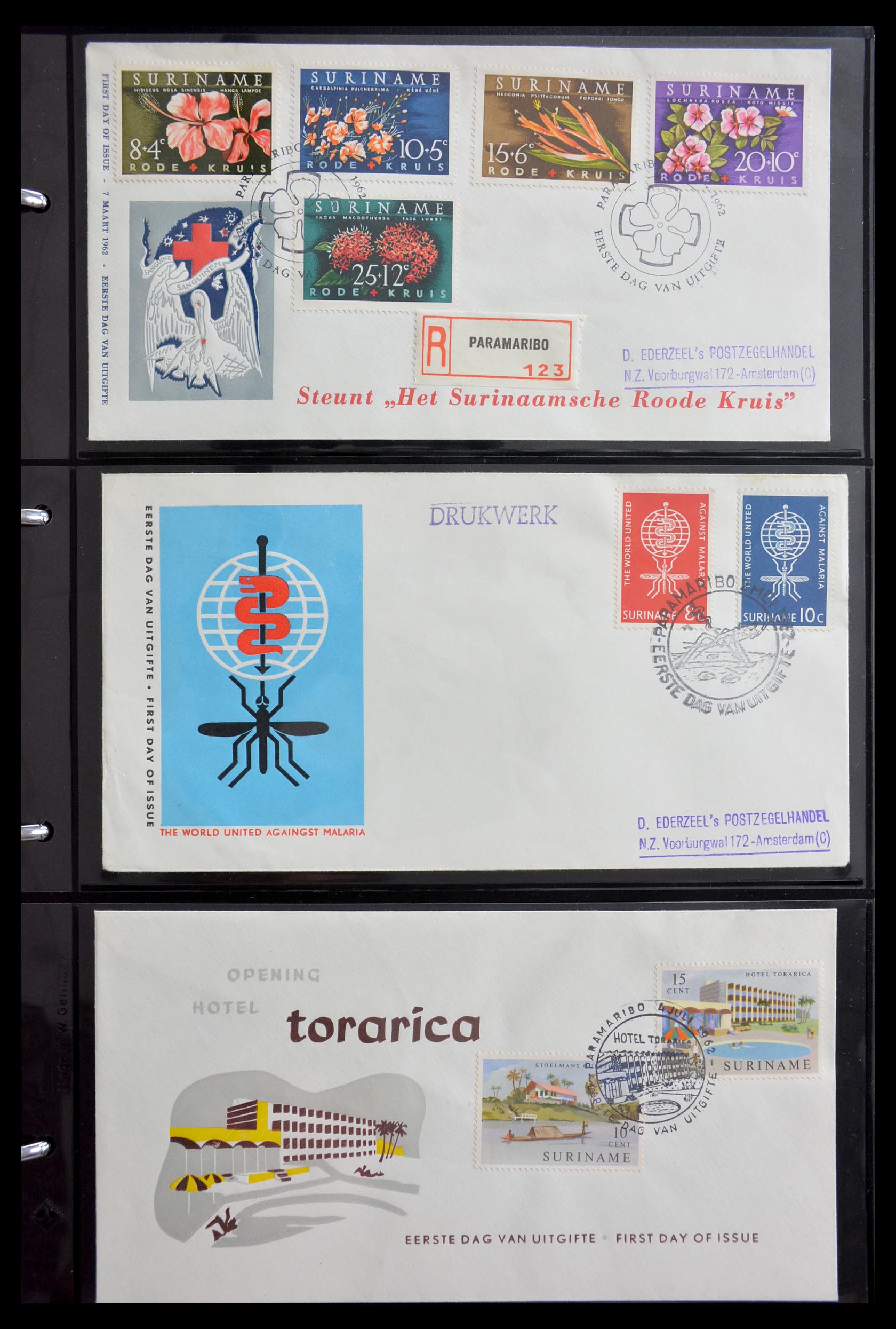 29235 005 - 29235 Suriname FDC's 1960-2006.