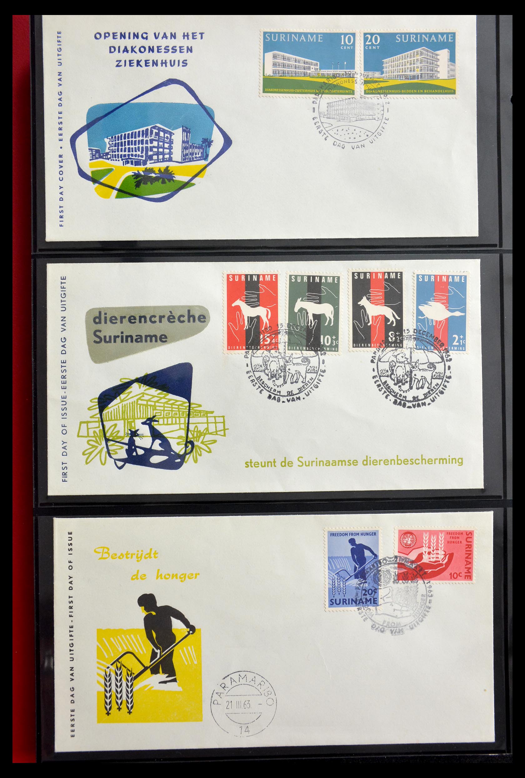 29235 006 - 29235 Suriname FDC's 1960-2006.