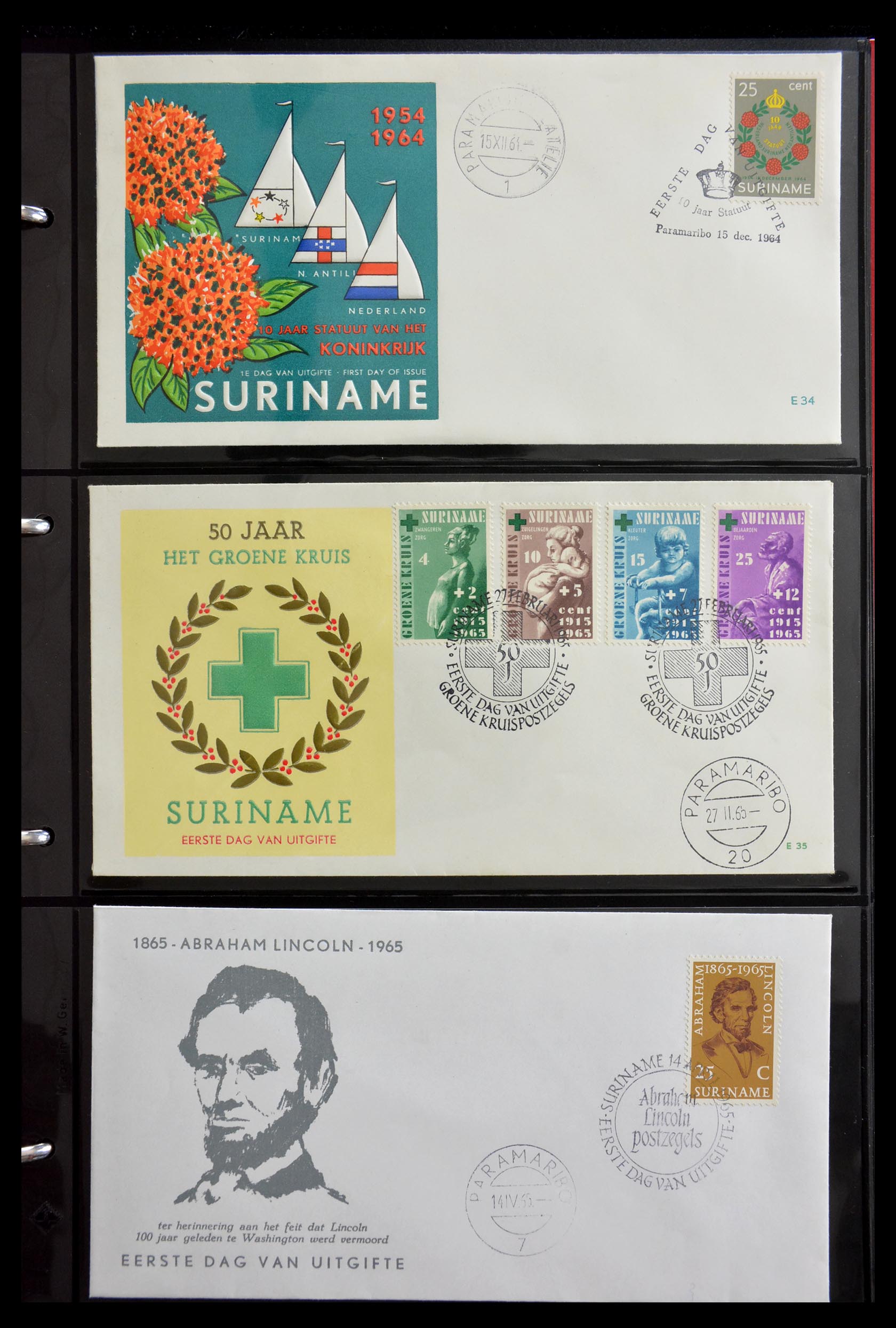 29235 009 - 29235 Suriname FDC's 1960-2006.