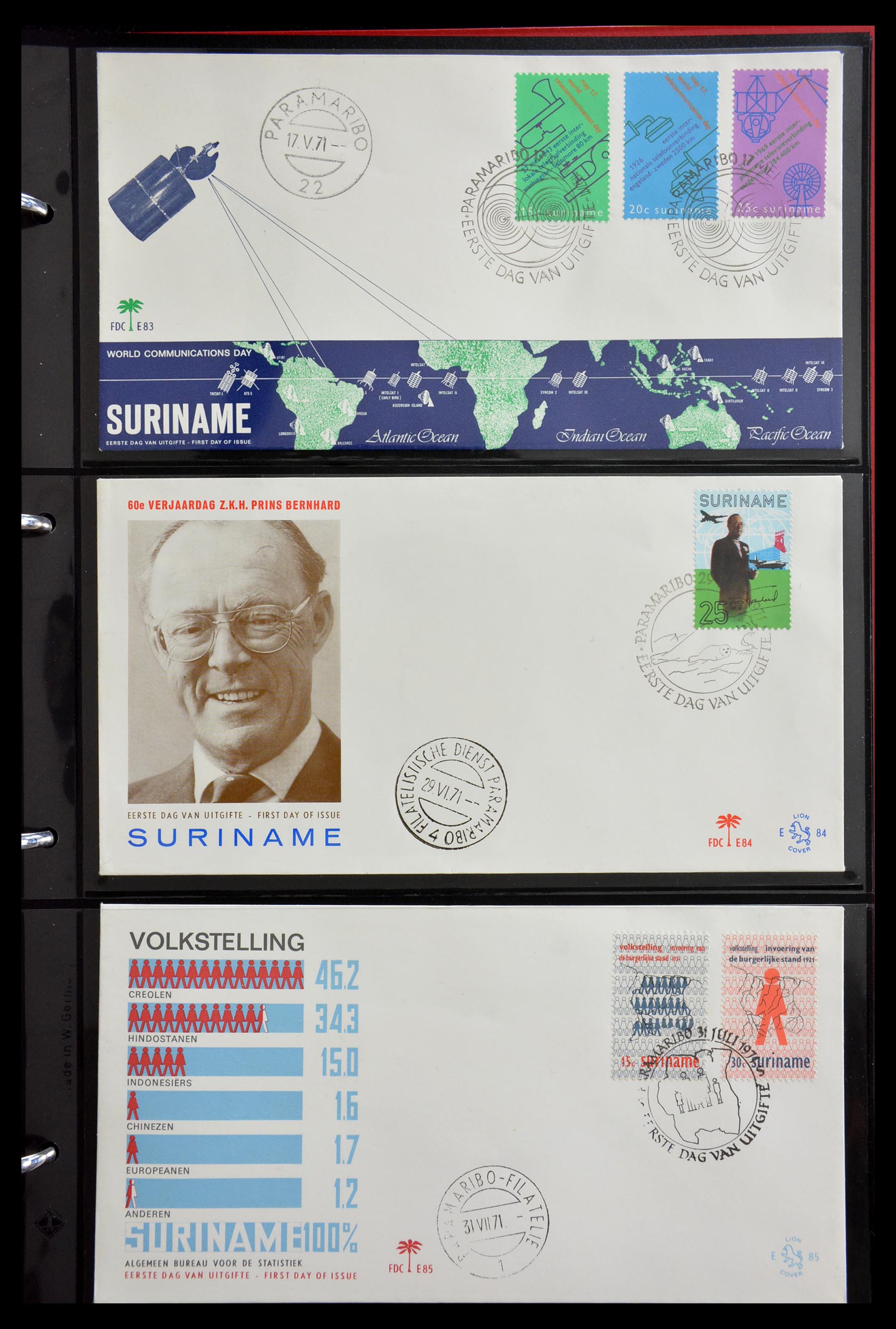 29235 027 - 29235 Surinam FDC's 1960-2006.