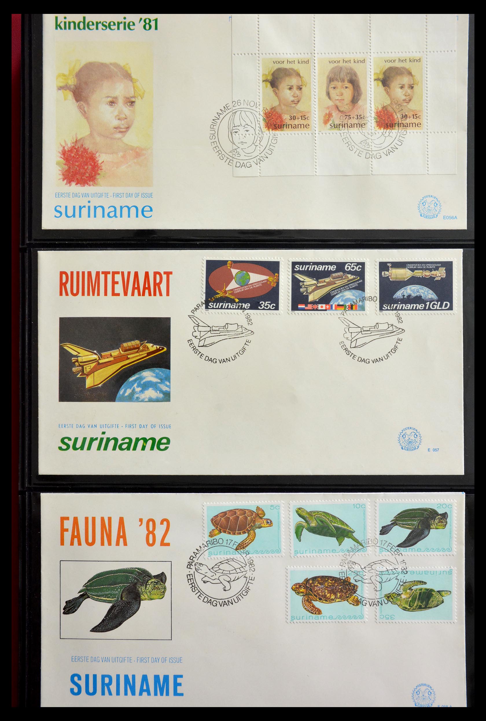 29235 072 - 29235 Surinam FDC's 1960-2006.